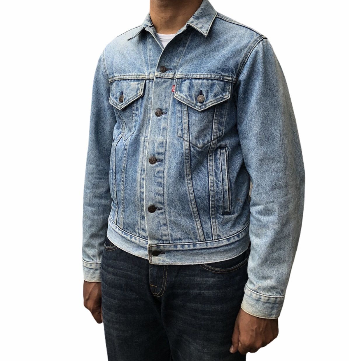 Levi's 🔥Vintage 90s Levi's Trucker Denim Jacket Made In USA Size US S / EU 44-46 / 1 - 1 Thumbnail