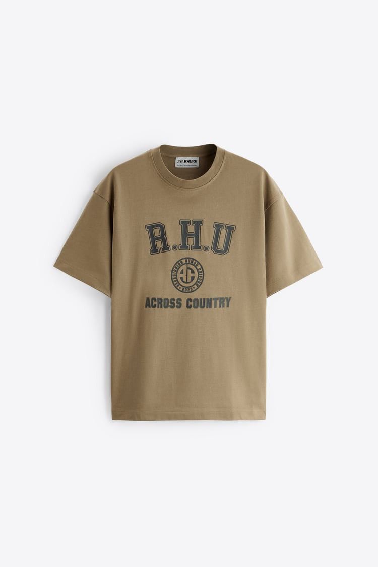 Rhude × Zara RHUDE x Zara NEW T-Shirt taupe brown shirt logo Size US L / EU 52-54 / 3 - 17 Thumbnail