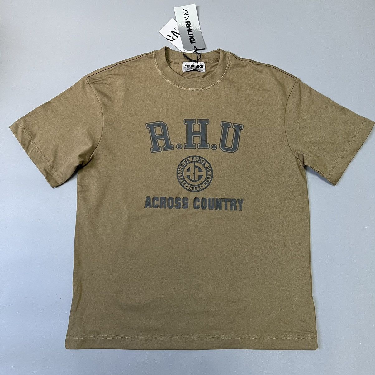 Rhude × Zara RHUDE x Zara NEW T-Shirt taupe brown shirt logo Size US L / EU 52-54 / 3 - 1 Thumbnail