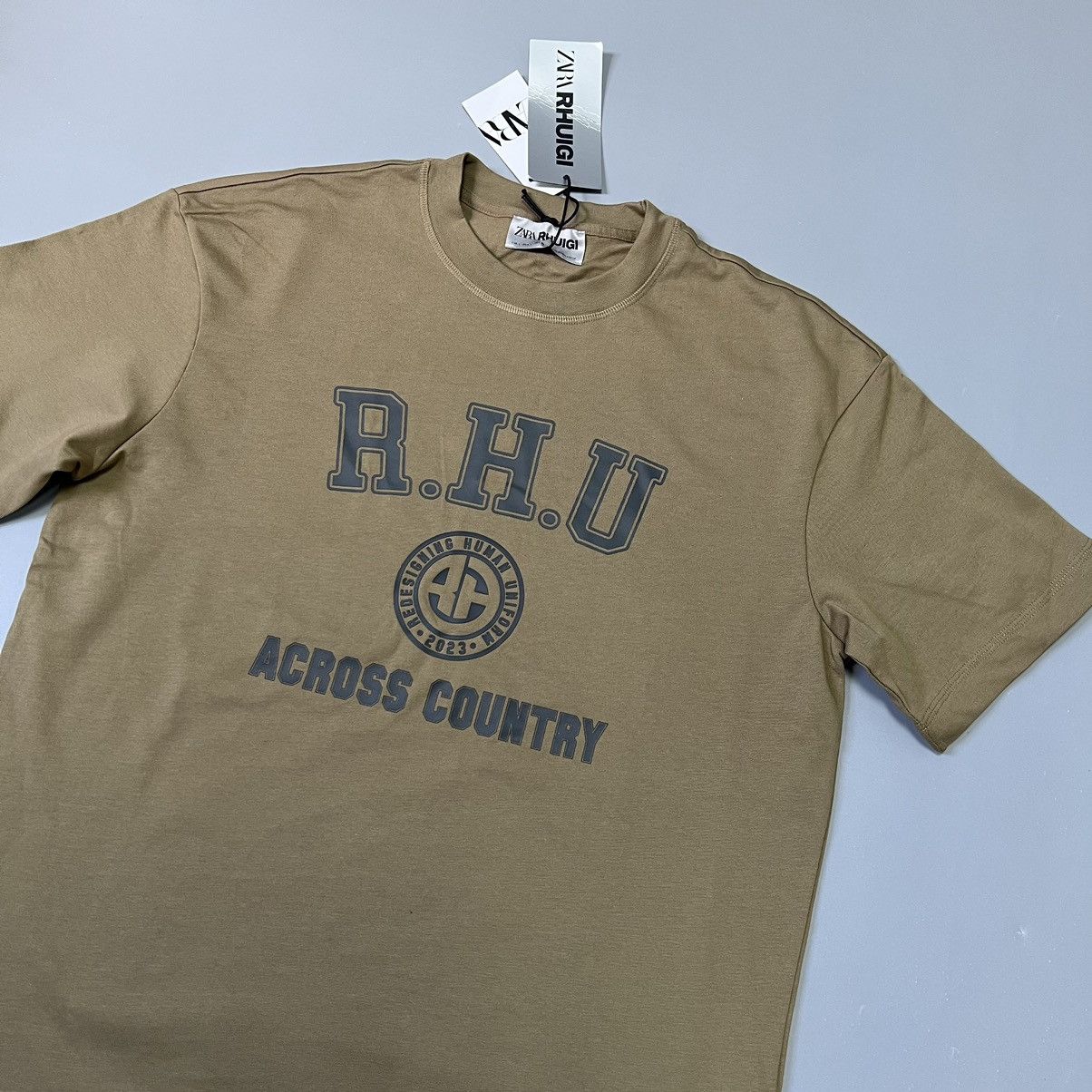 Rhude × Zara RHUDE x Zara NEW T-Shirt taupe brown shirt logo Size US L / EU 52-54 / 3 - 9 Thumbnail