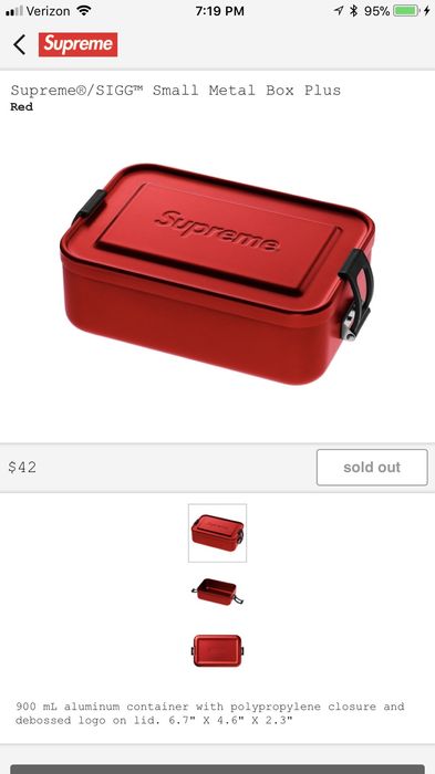 Supreme sigg hotsell metal box