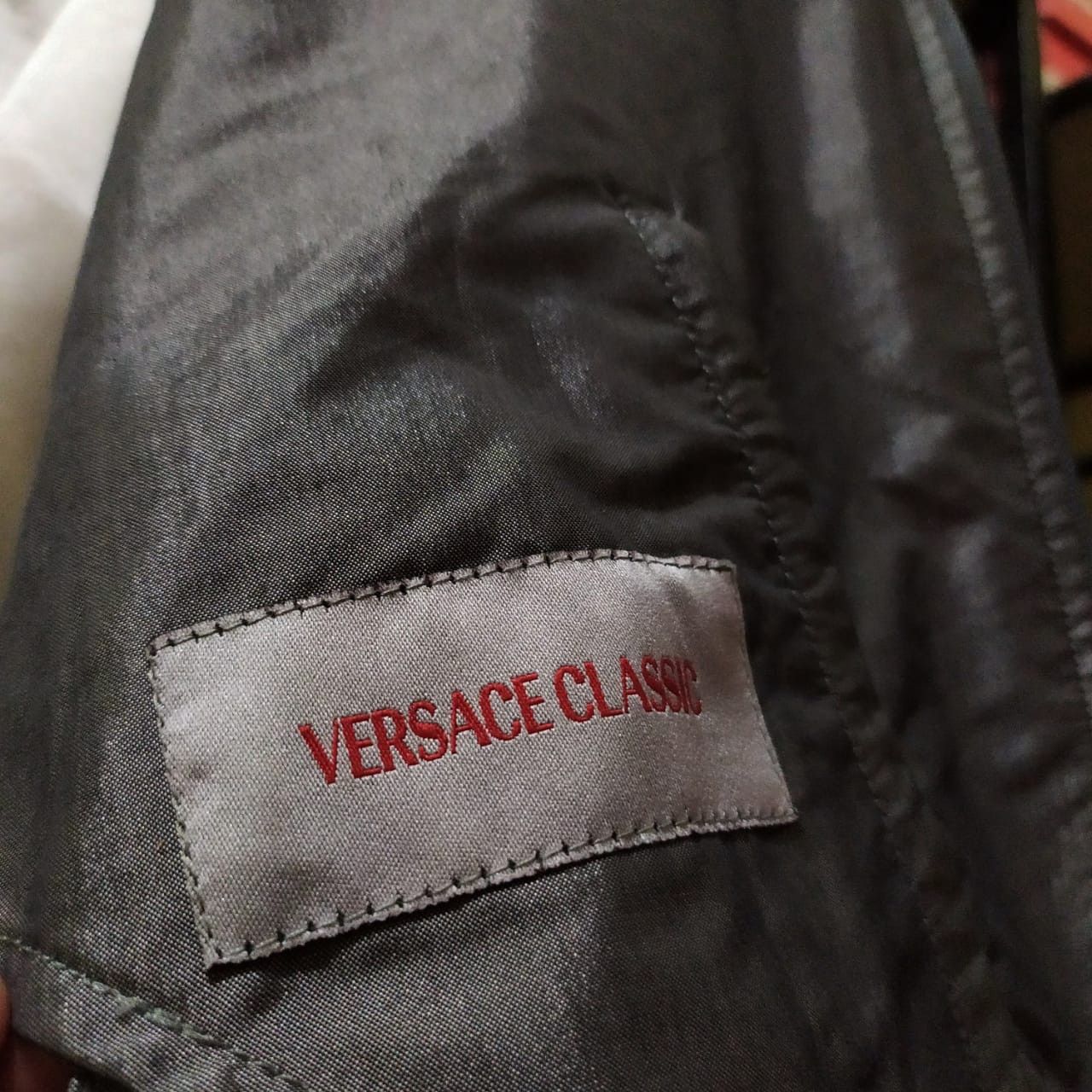 Versace × Versace Jeans Couture × Vintage Vintage 90s Versace Classic Silver Jacket Size US L / EU 52-54 / 3 - 8 Thumbnail