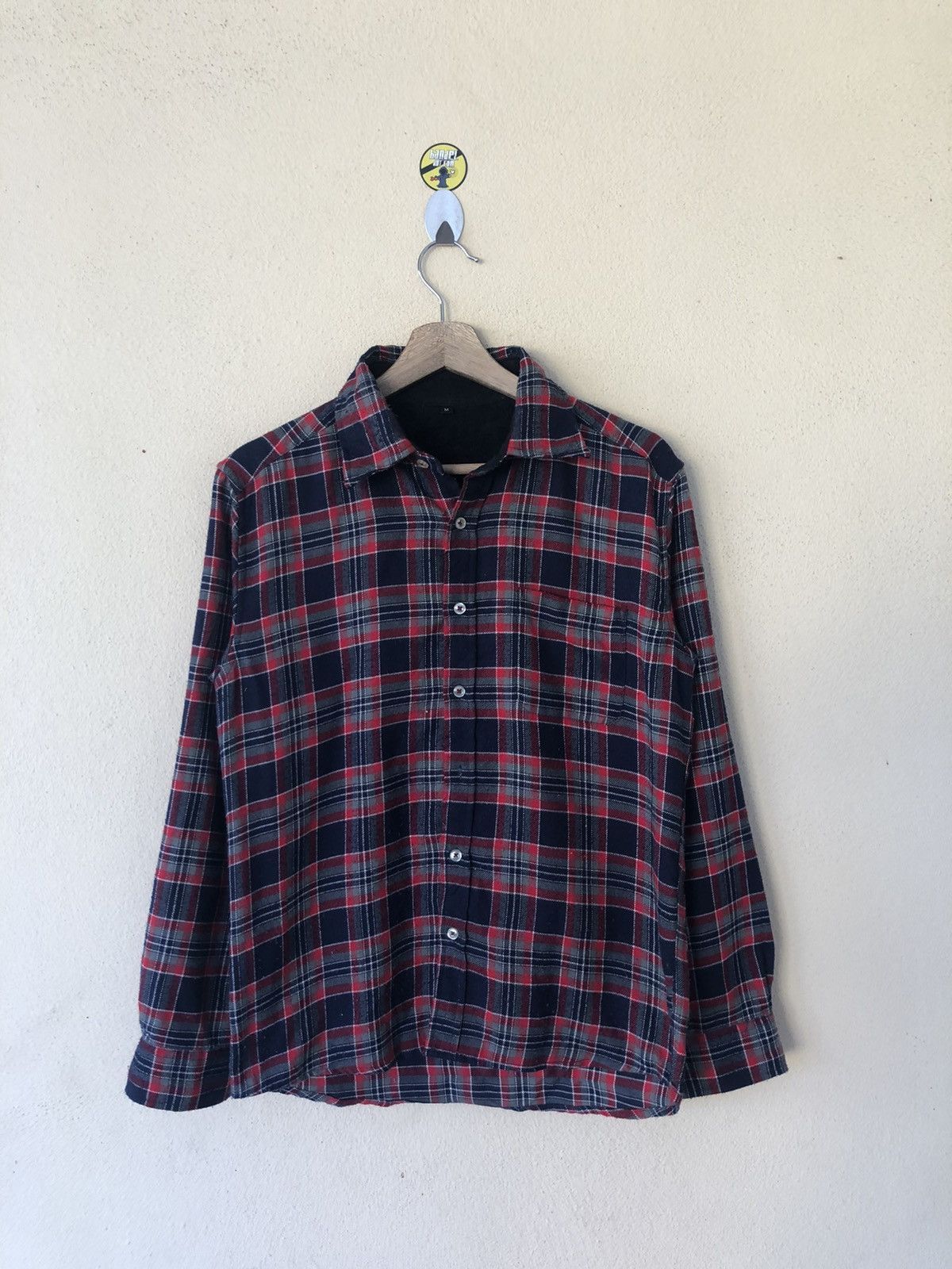 Flannel × Japanese Brand × Vintage Mens Vintage Button Flannel Top Size US L / EU 52-54 / 3 - 1 Thumbnail
