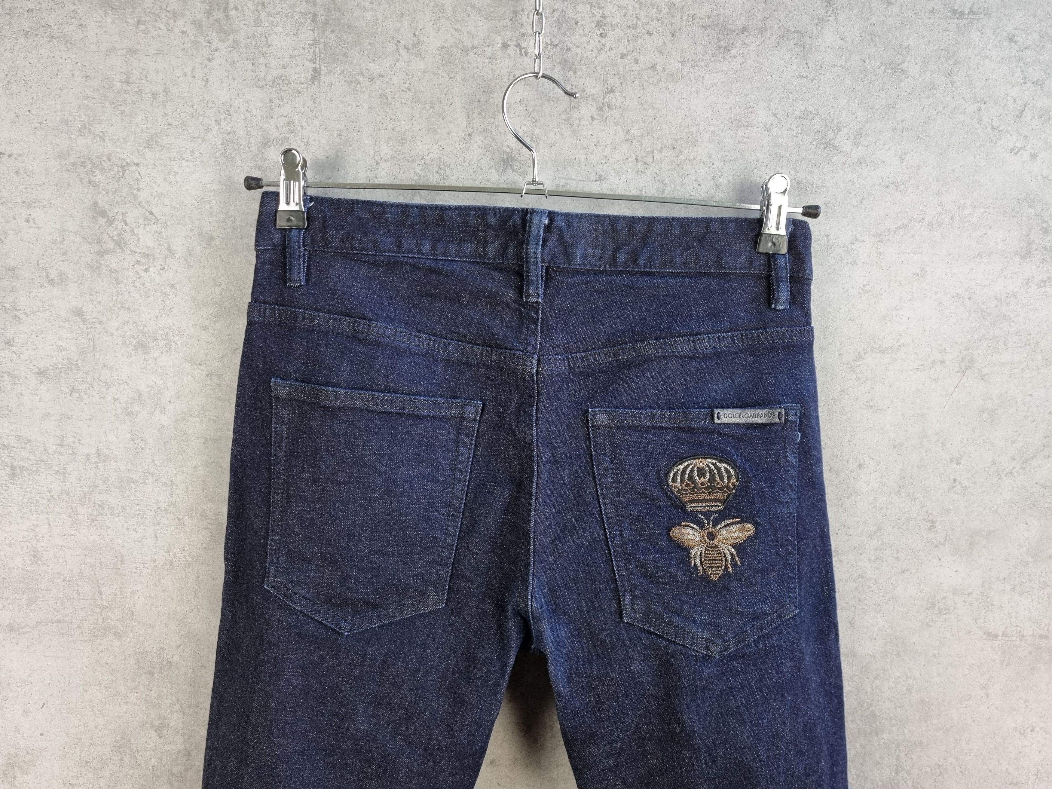 Dolce & Gabbana RRP 800$ SOLD OUT Crown and Bee Skinny Jeans Size US 29 - 1 Thumbnail
