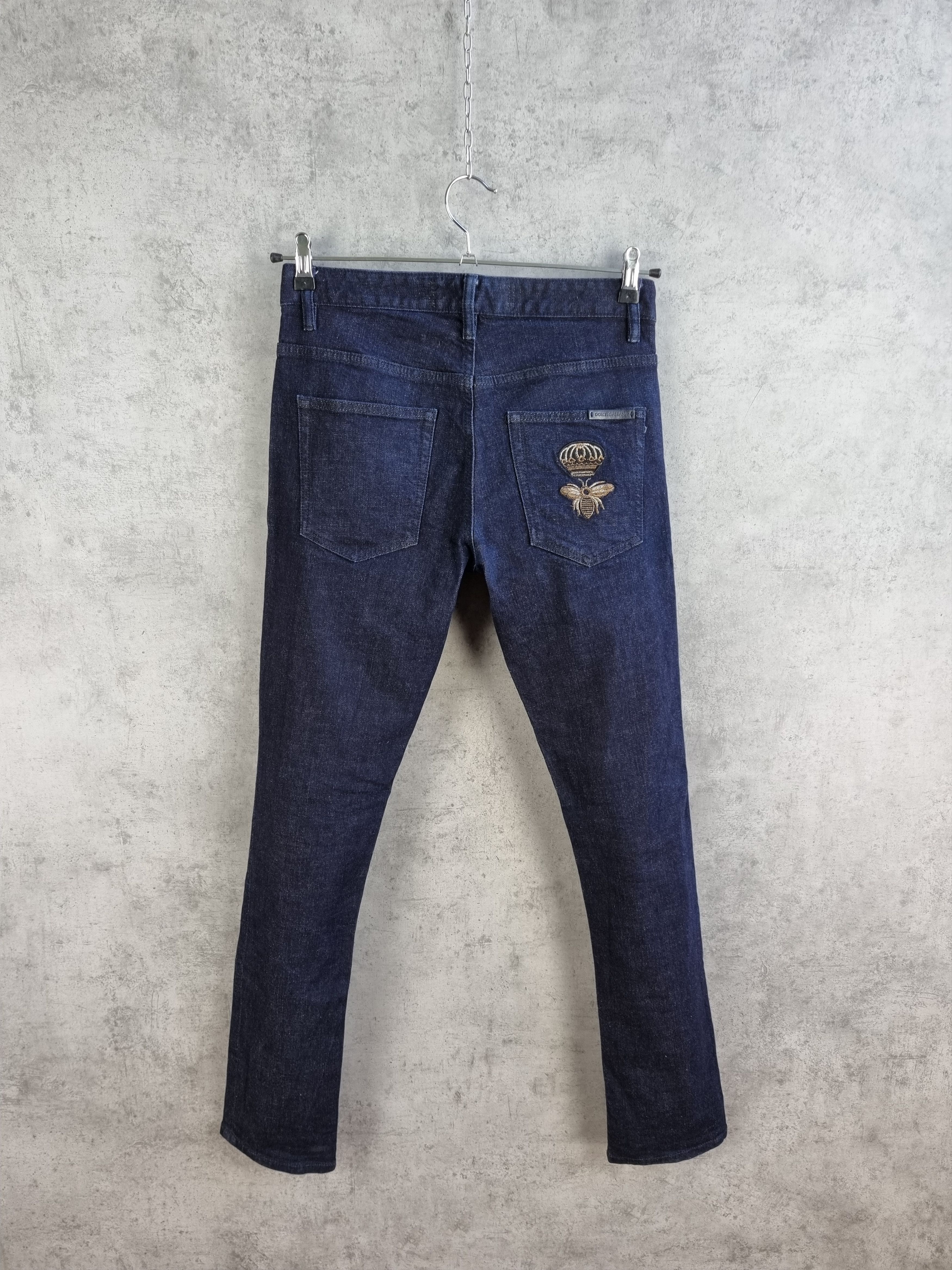 Dolce & Gabbana RRP 800$ SOLD OUT Crown and Bee Skinny Jeans Size US 29 - 2 Thumbnail