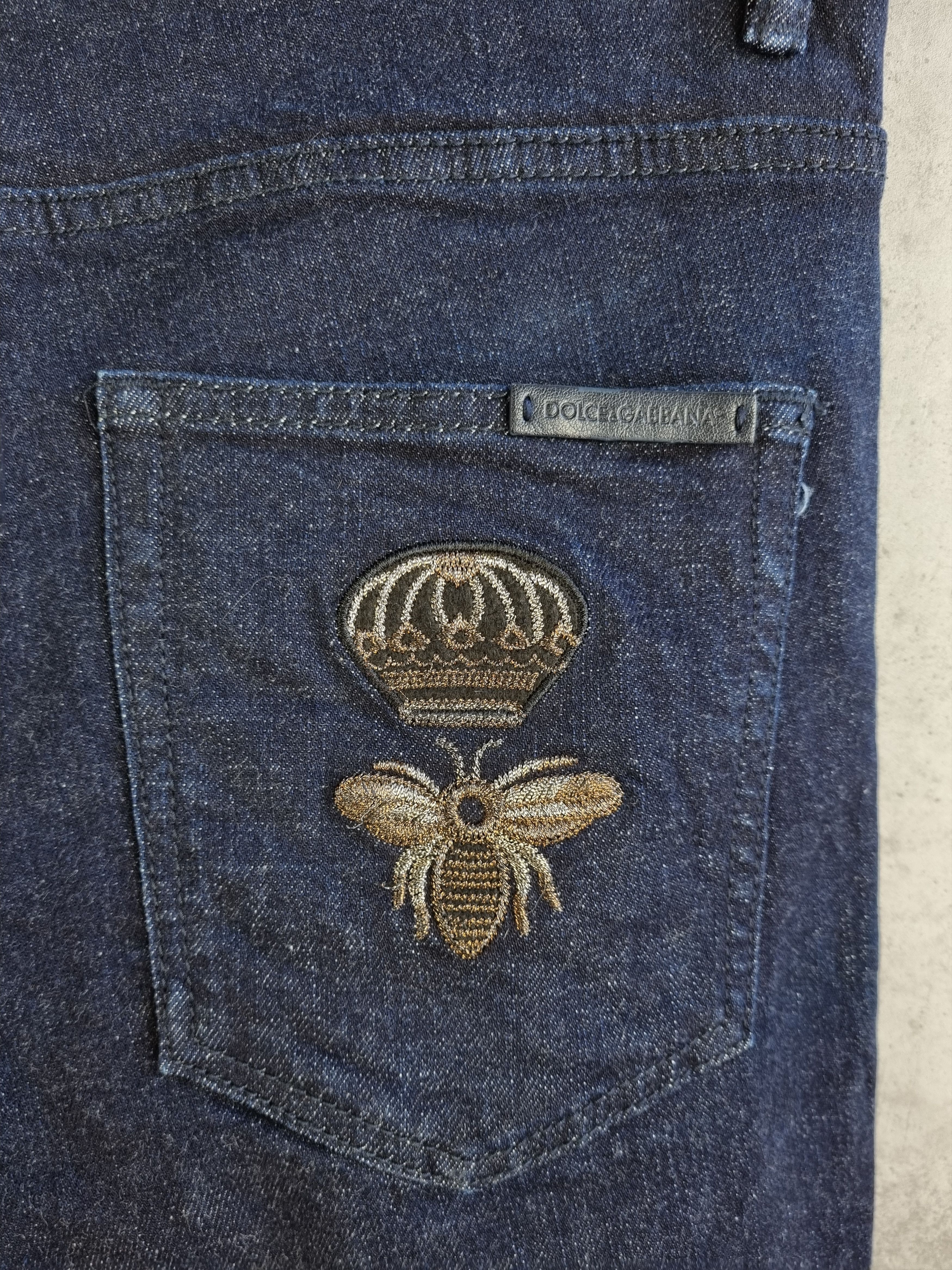 Dolce & Gabbana RRP 800$ SOLD OUT Crown and Bee Skinny Jeans Size US 29 - 4 Thumbnail