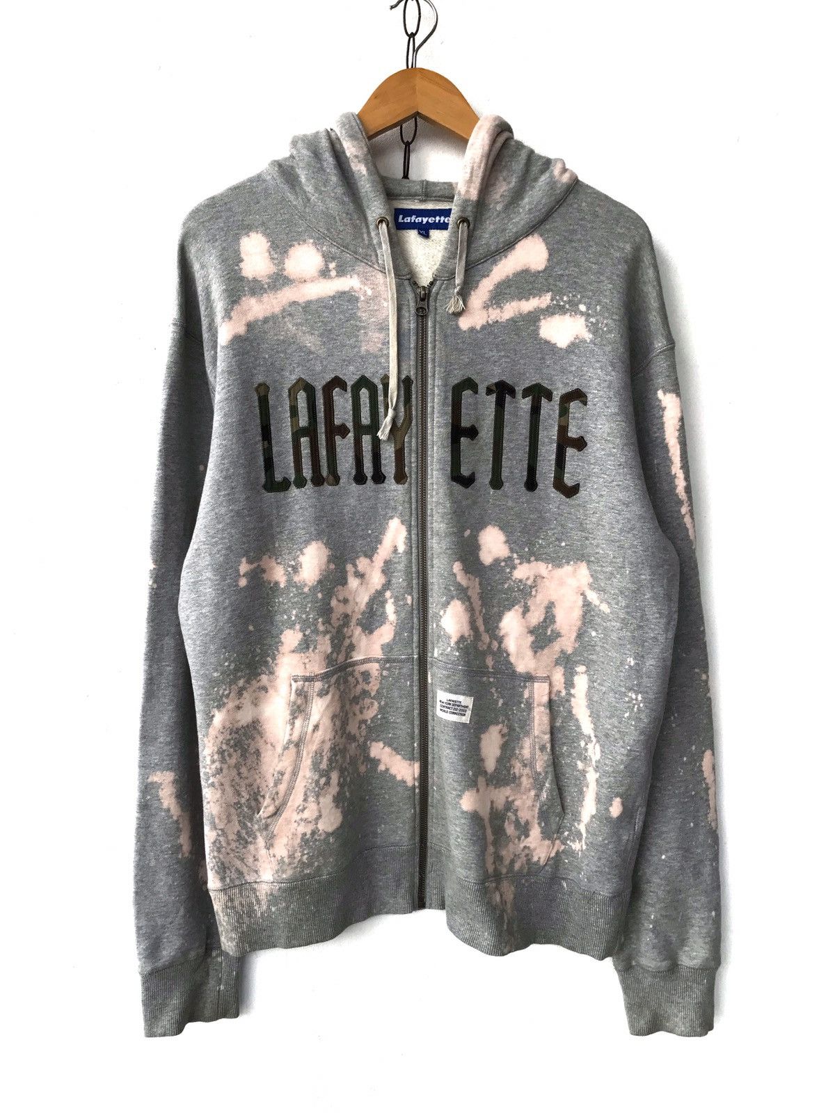 Galeries Lafayette × Lafayette 148 Lafayette USA Spellout Camo Logo Semen Dyed Hoodie Sweater Size US M / EU 48-50 / 2 - 1 Thumbnail