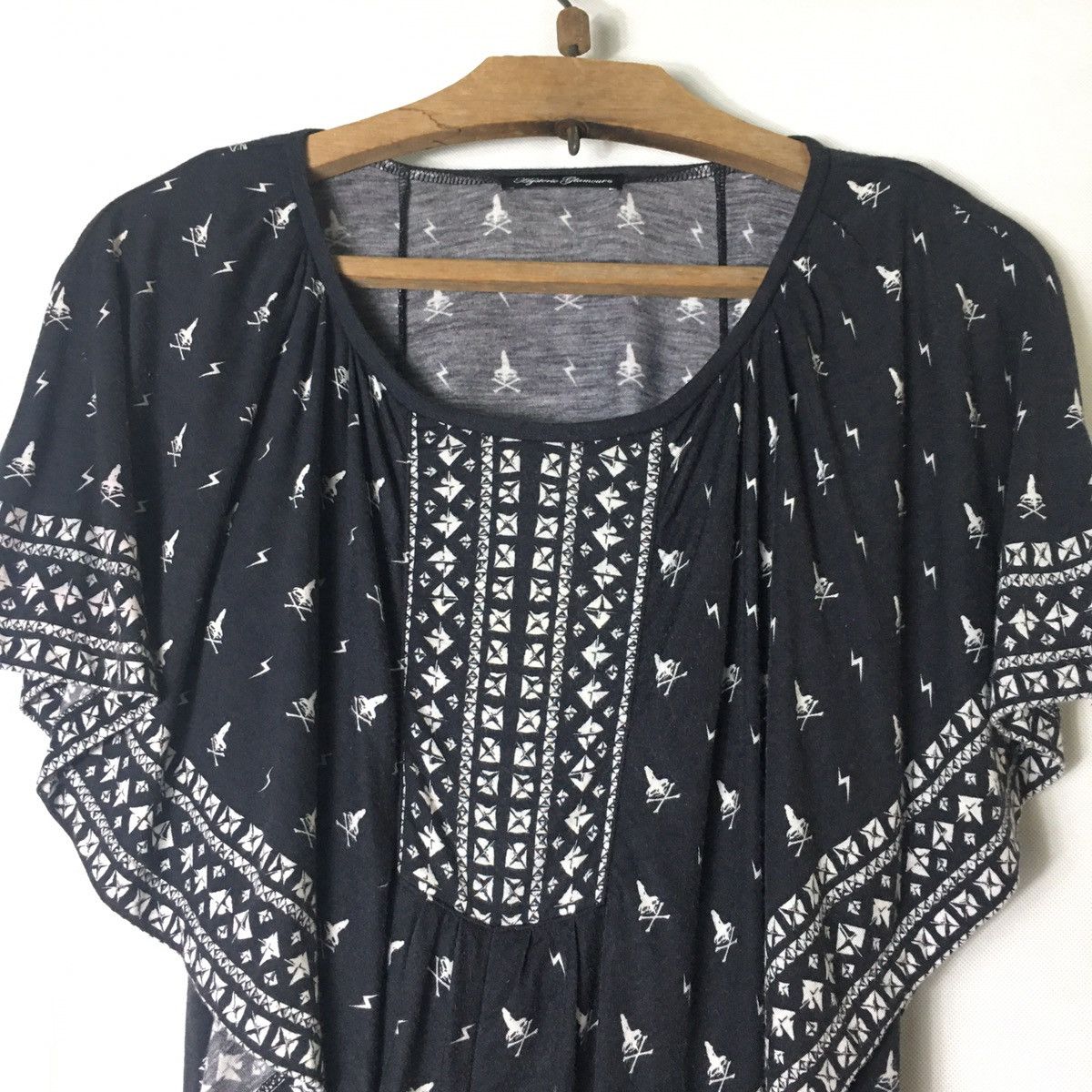 Hysteric Glamour × If Six Was Nine Rare Hysteric Glamour Skull Monogram Overprint Boho Tee Size M / US 6-8 / IT 42-44 - 3 Thumbnail