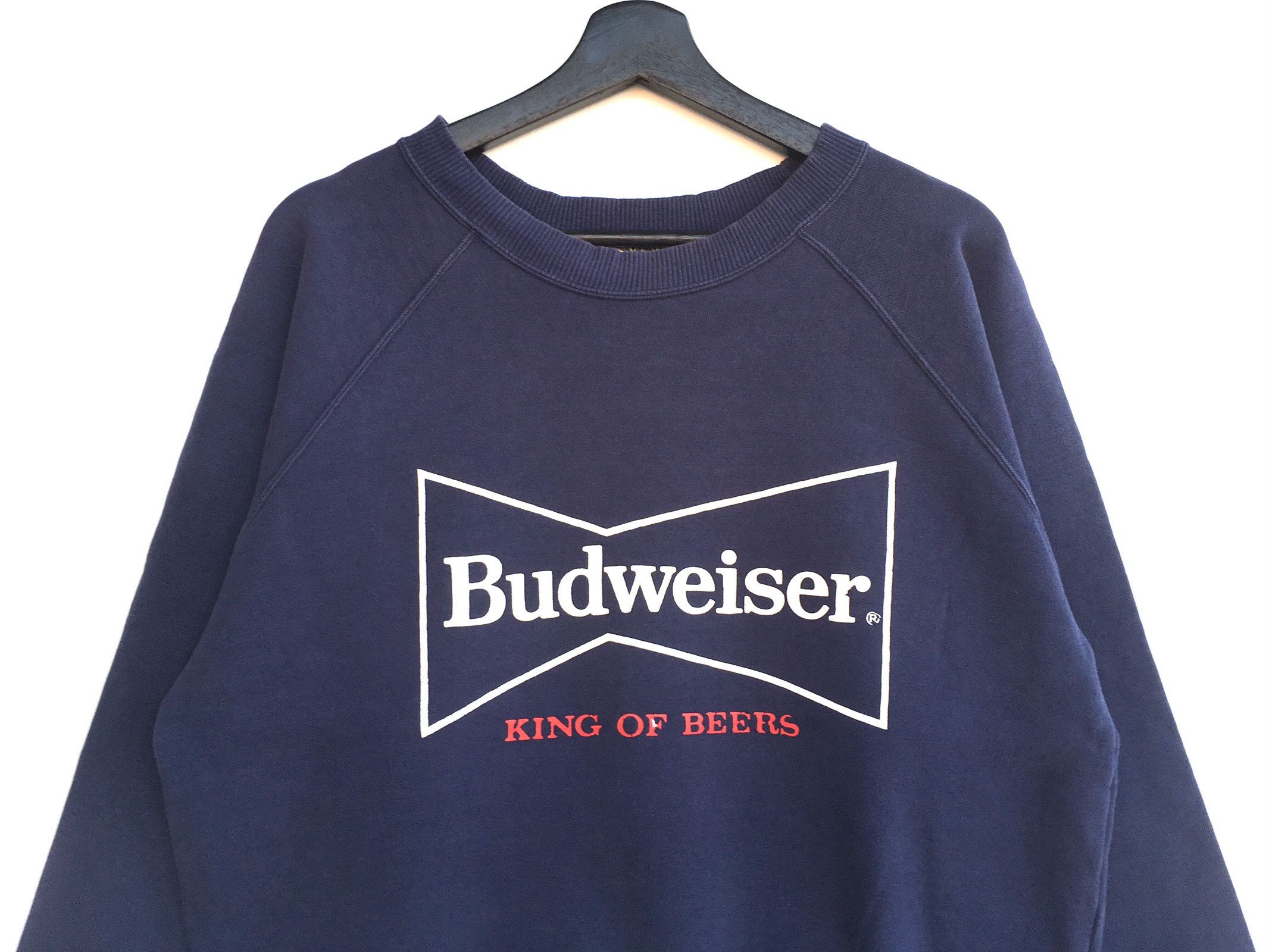 Budweiser × Vintage ‼️ BUDWEISER King Of Beer Biglogo Sweatshirt Pullover Size US M / EU 48-50 / 2 - 2 Thumbnail