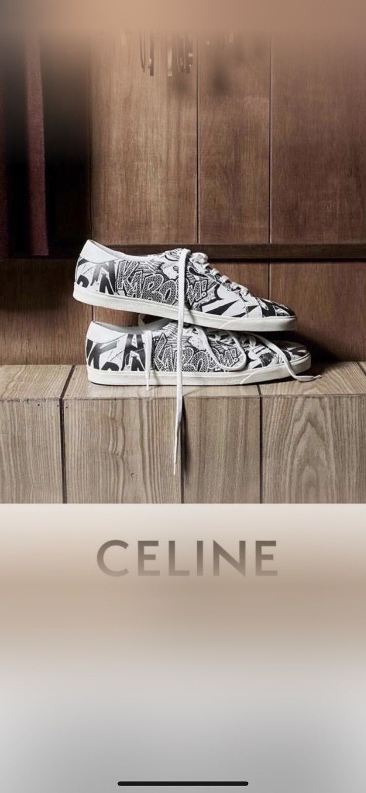 Celine × Hedi Slimane Rare-Celine artist collaboration low-top sneaker Size US 8 / EU 41 - 1 Thumbnail