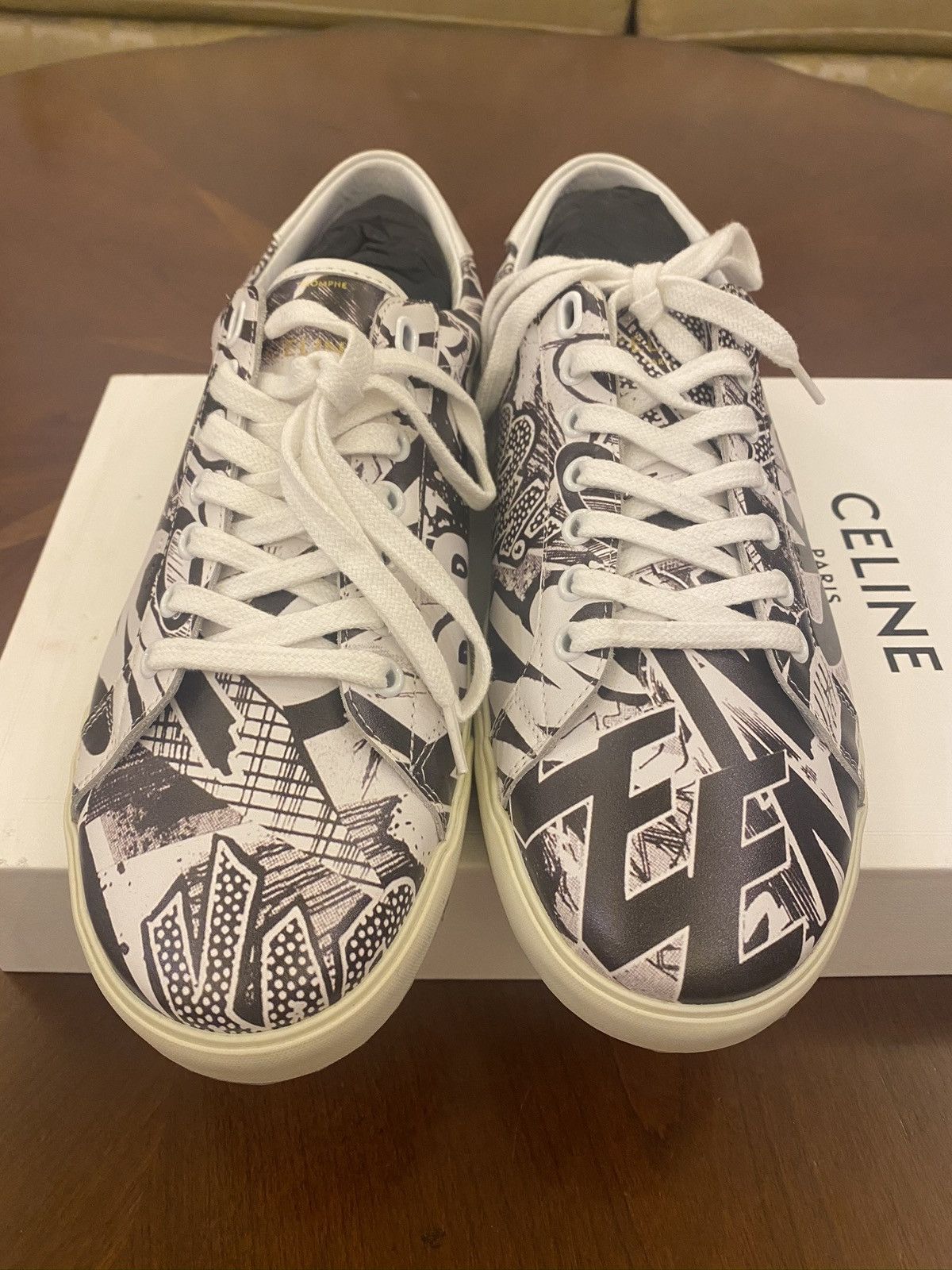 Celine × Hedi Slimane Rare-Celine artist collaboration low-top sneaker Size US 8 / EU 41 - 3 Thumbnail