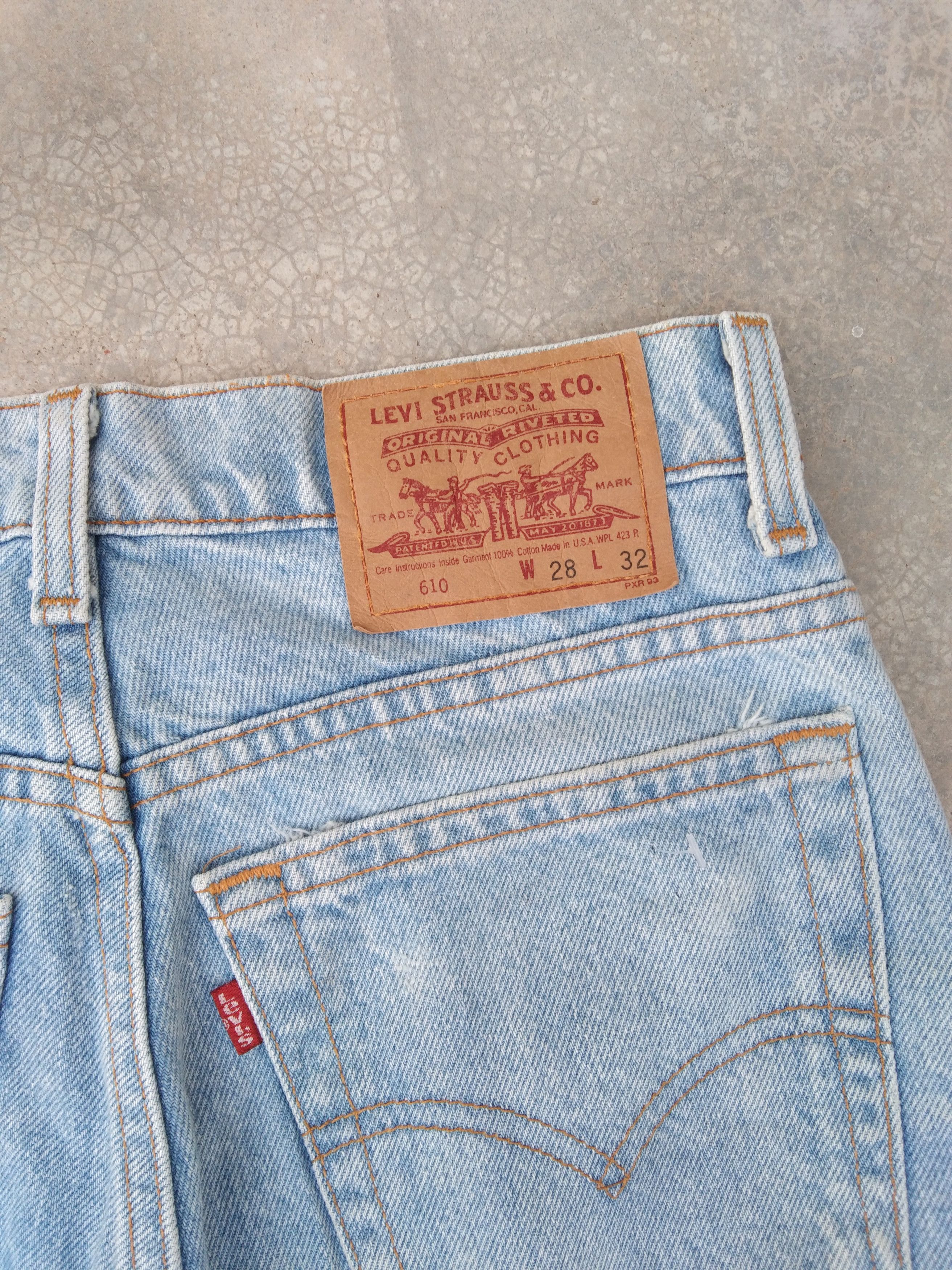 Levi's 90s Vintage Levi's Jeans 610 Made In USA Light Wash 27x30 Size US 27 - 3 Thumbnail