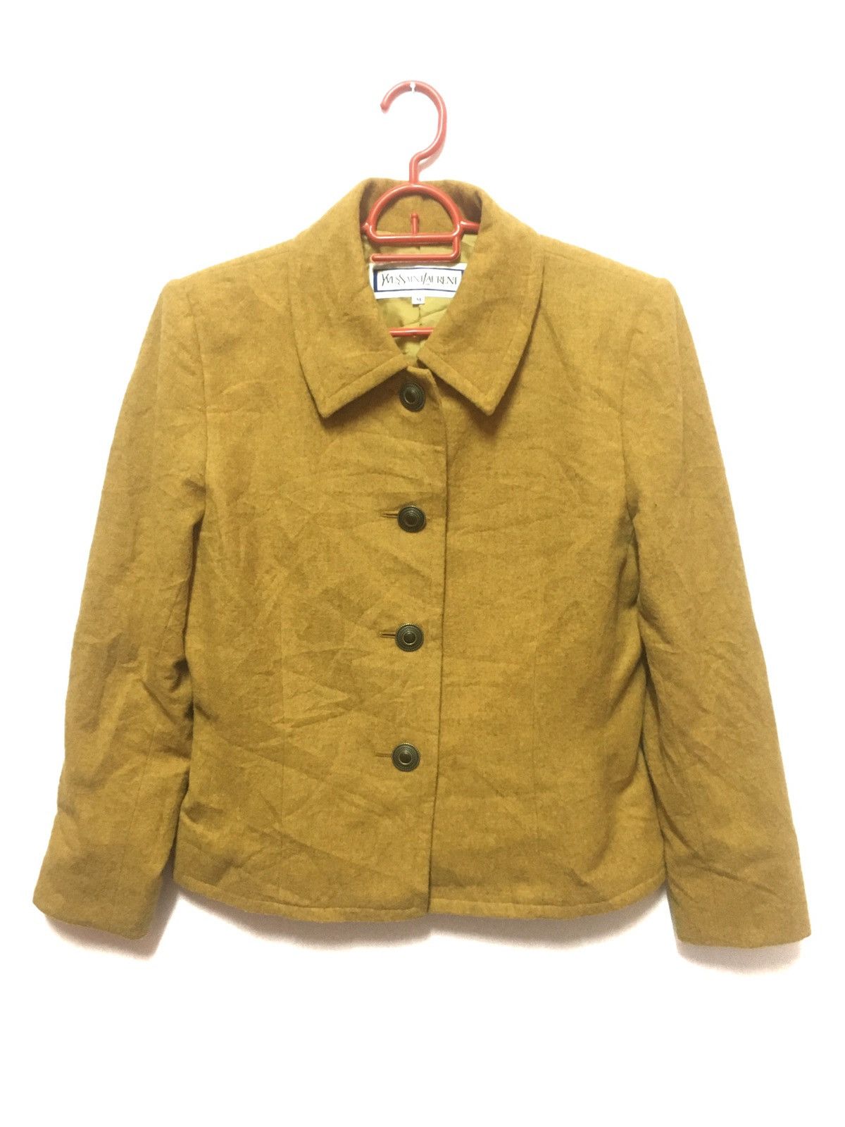 Yves Saint Laurent VINTAGE WOOL YSL BUTTON UP Size 38S - 1 Thumbnail