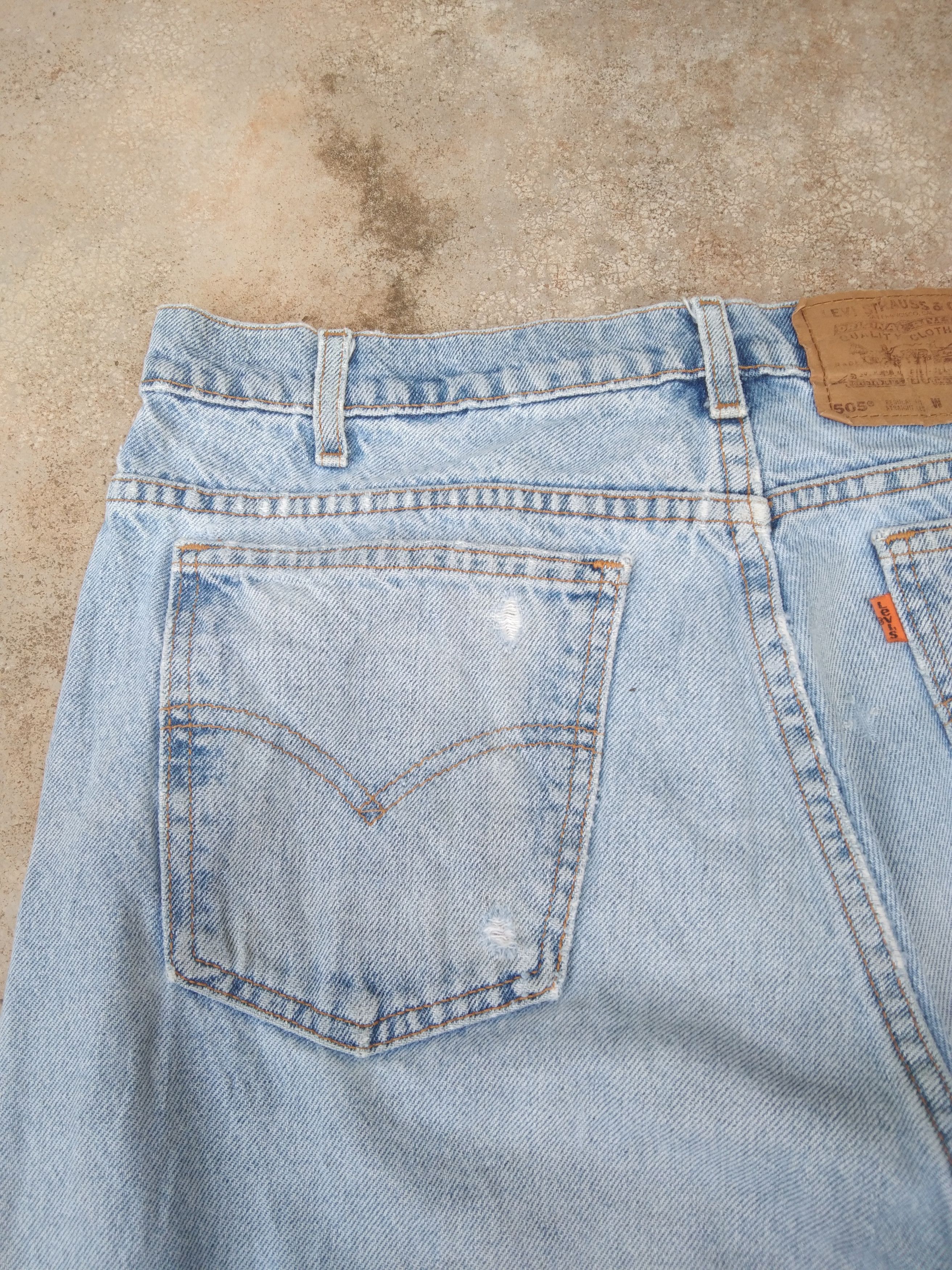 Levi's 90s Vintage Levi's Jeans Orange Tab 505 Made In USA 34x30 Size US 34 / EU 50 - 6 Thumbnail