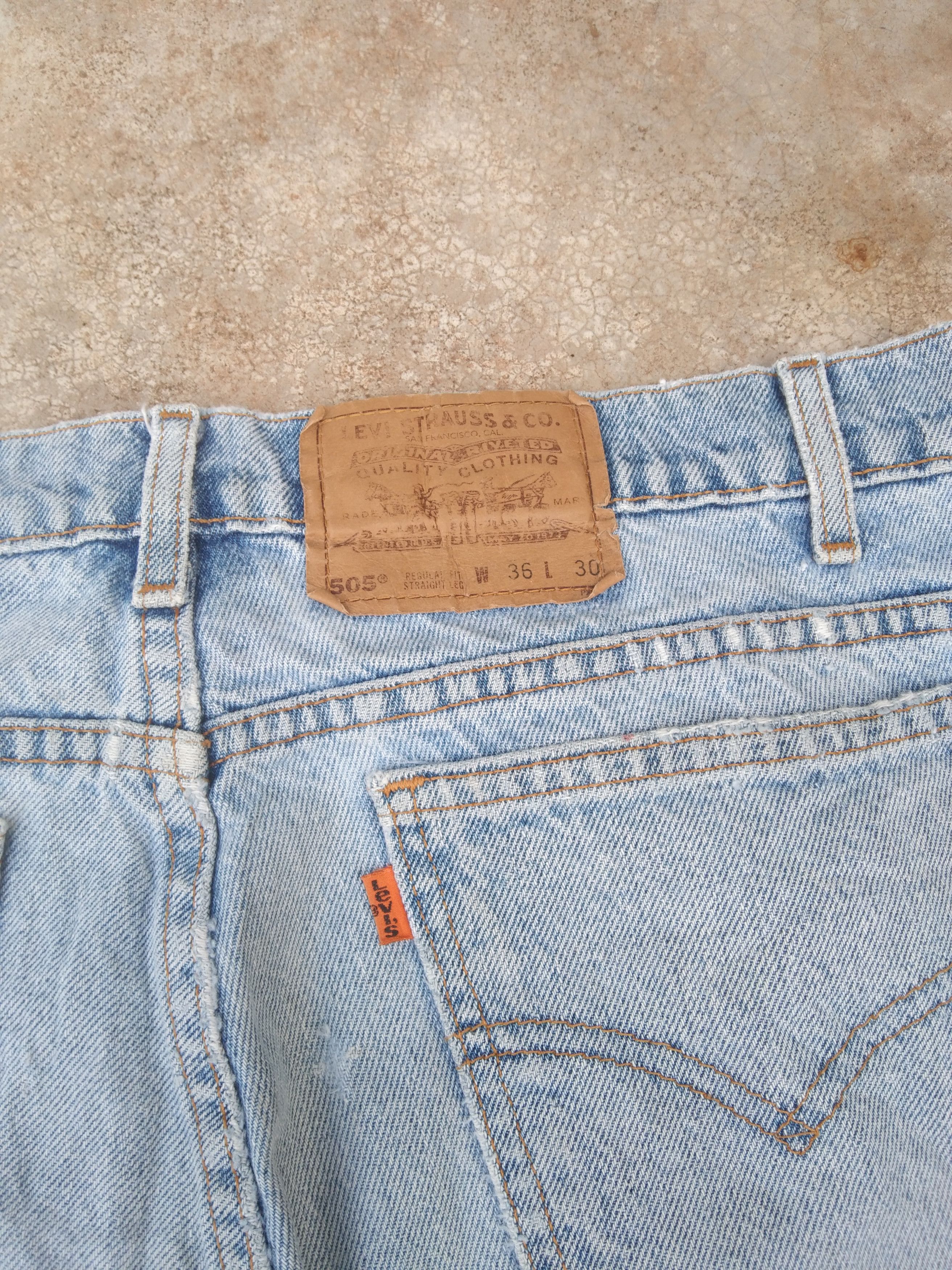 Levi's 90s Vintage Levi's Jeans Orange Tab 505 Made In USA 34x30 Size US 34 / EU 50 - 5 Thumbnail