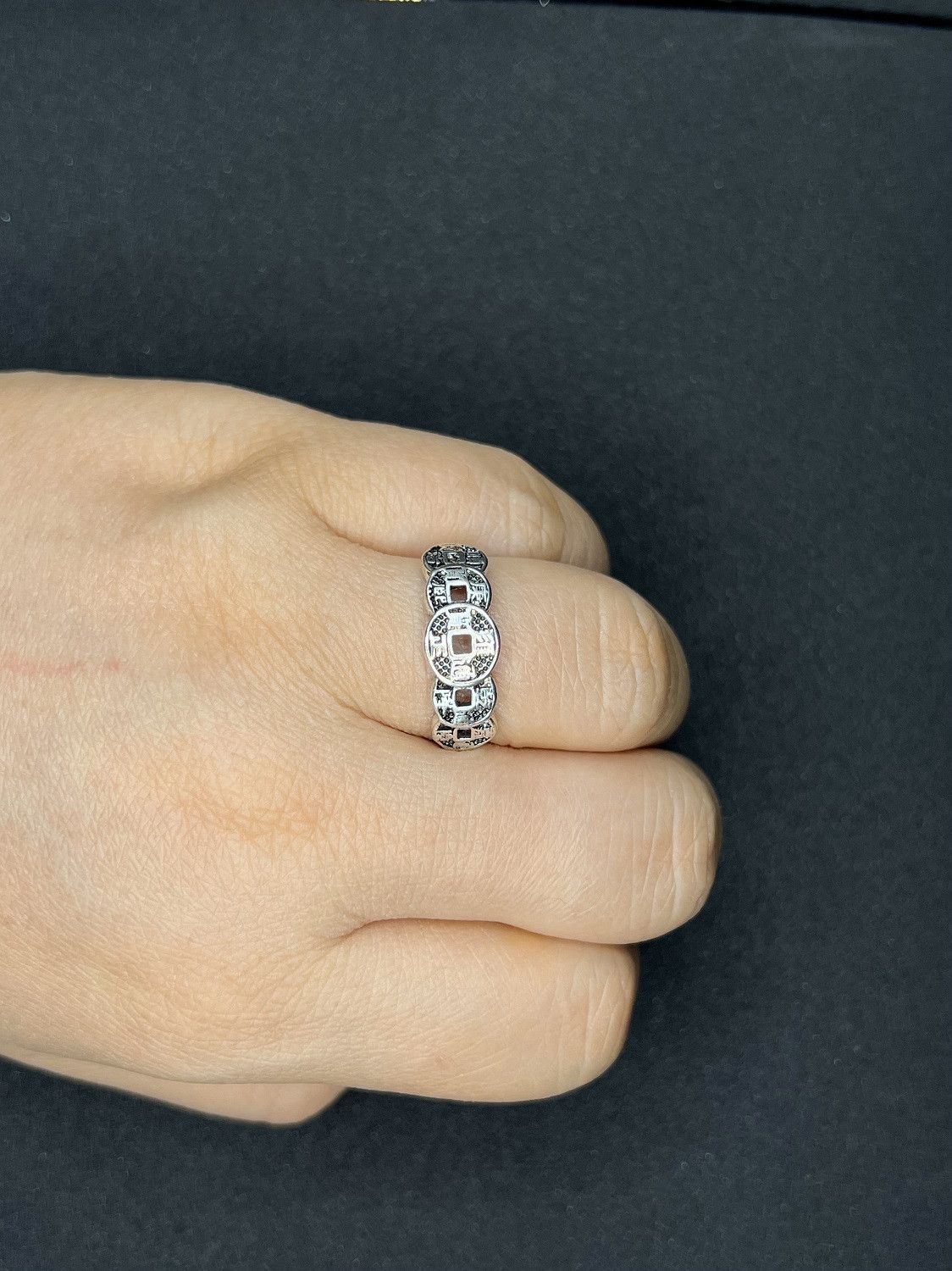 Designer 5 Emperor Coins Tibetan Silver Ring Size ONE SIZE - 4 Thumbnail