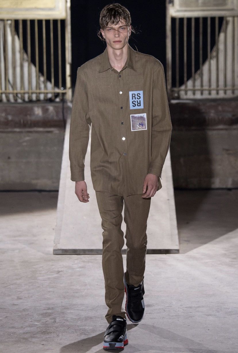 Raf Simons SS15 Runway Gold Brown RS Patch Jeans Size US 29 - 1 Thumbnail