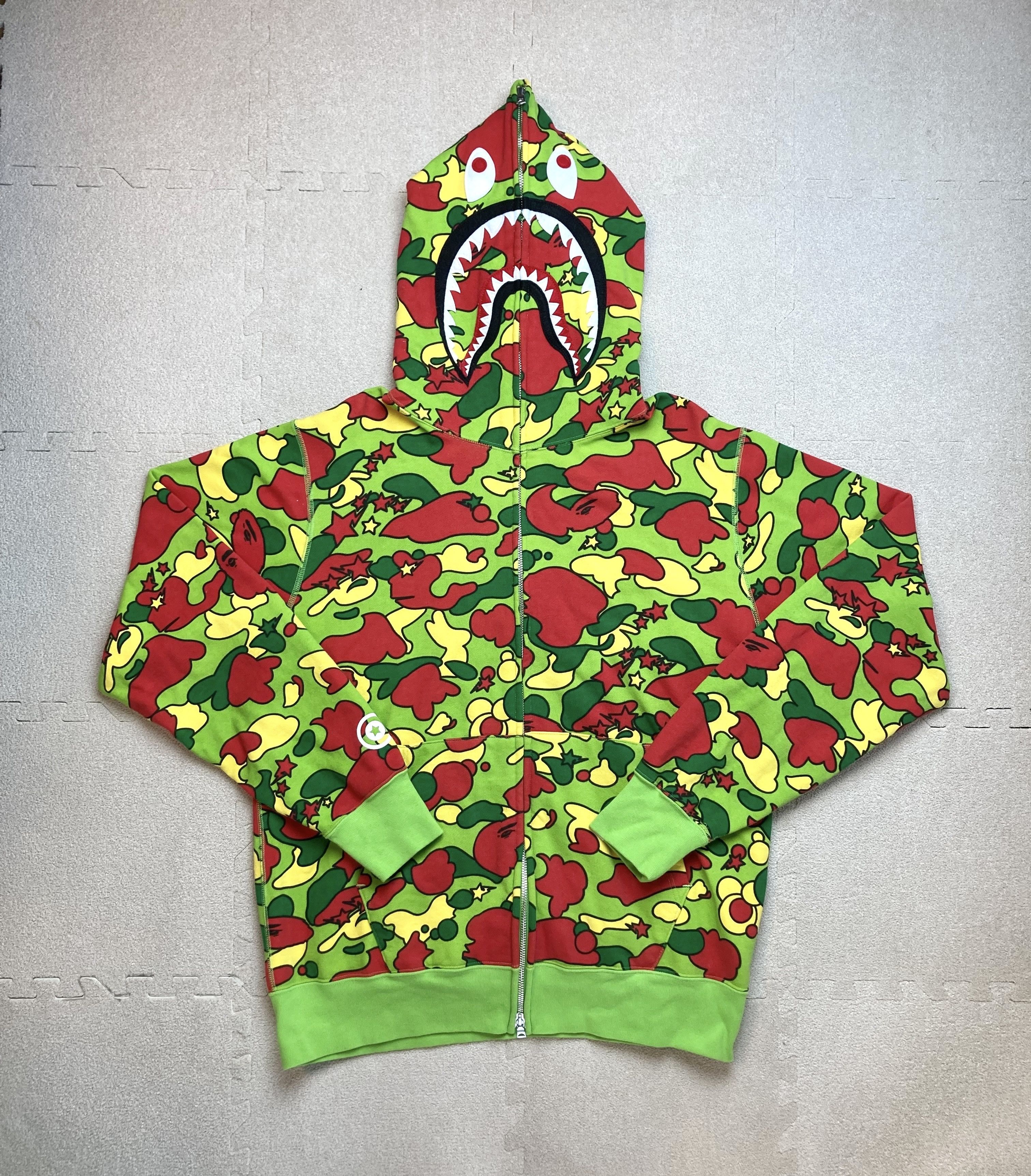 BAPE City Camo Shark Hoodie Jacket Black/Multi