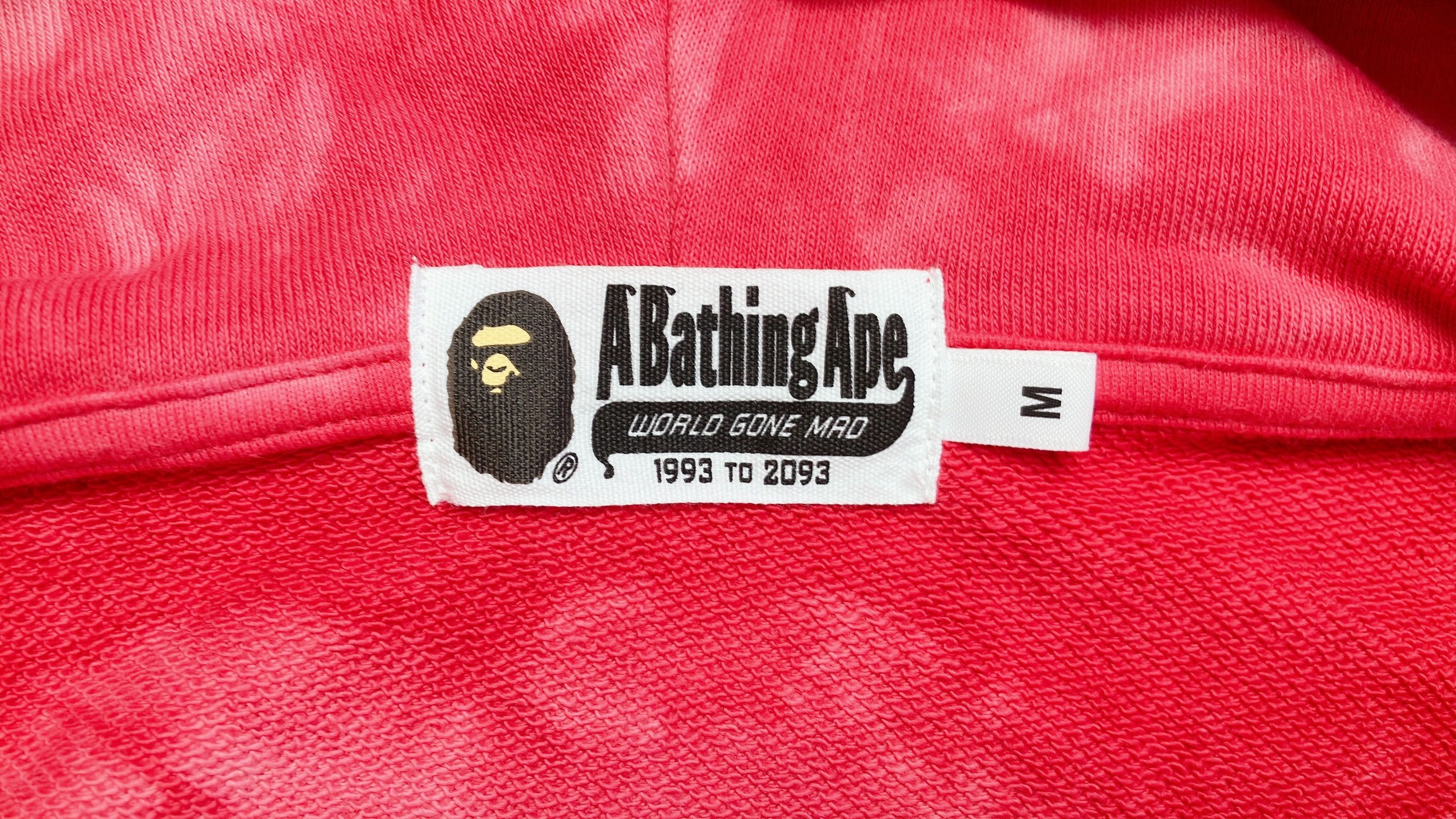 Bape Bape Pink tie dye College Logo Full Zip Hoodie White Size US M / EU 48-50 / 2 - 12 Thumbnail