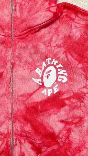Bape Bape Pink tie dye College Logo Full Zip Hoodie White Size US M / EU 48-50 / 2 - 15 Thumbnail