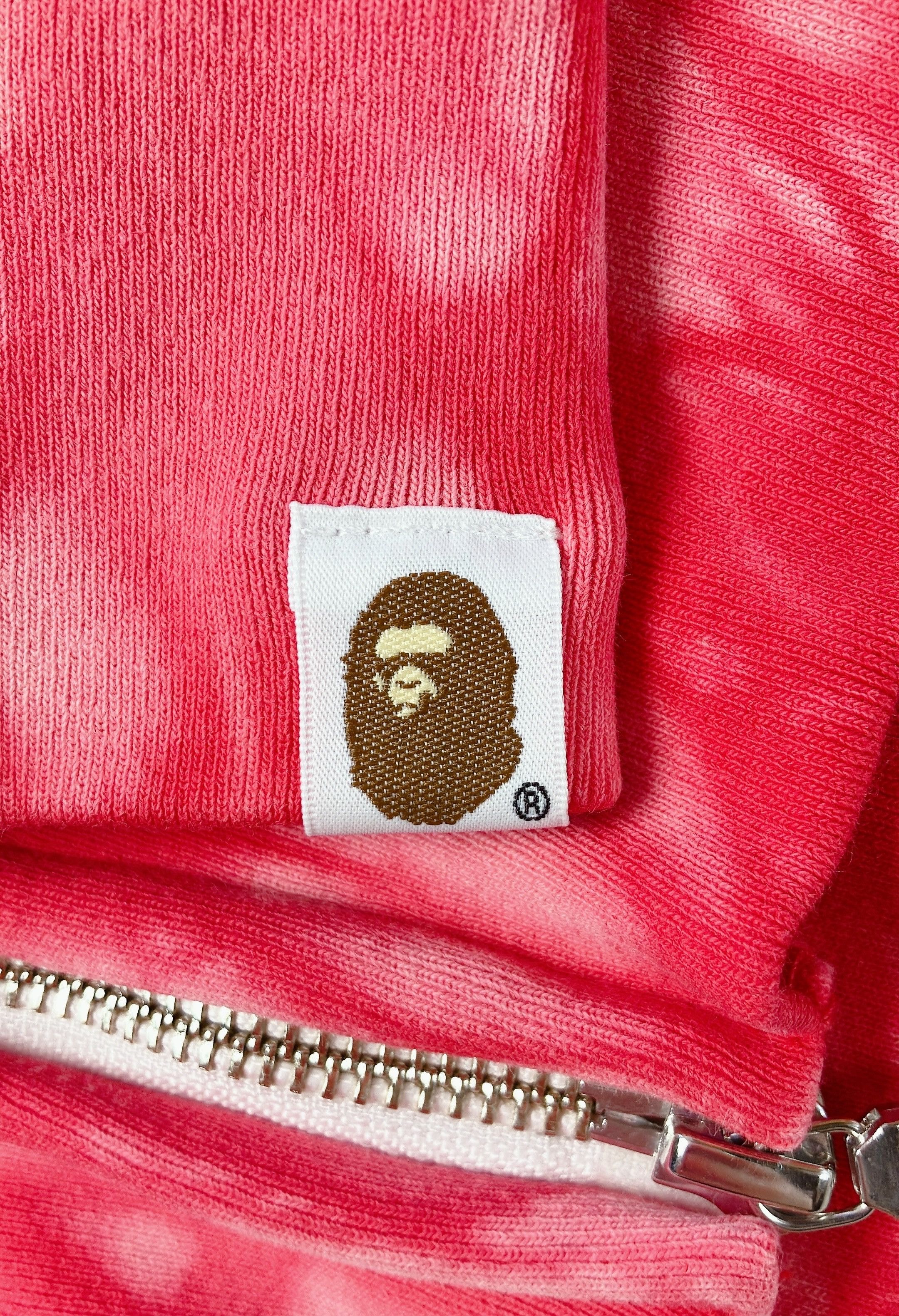 Bape Bape Pink tie dye College Logo Full Zip Hoodie White Size US M / EU 48-50 / 2 - 10 Thumbnail