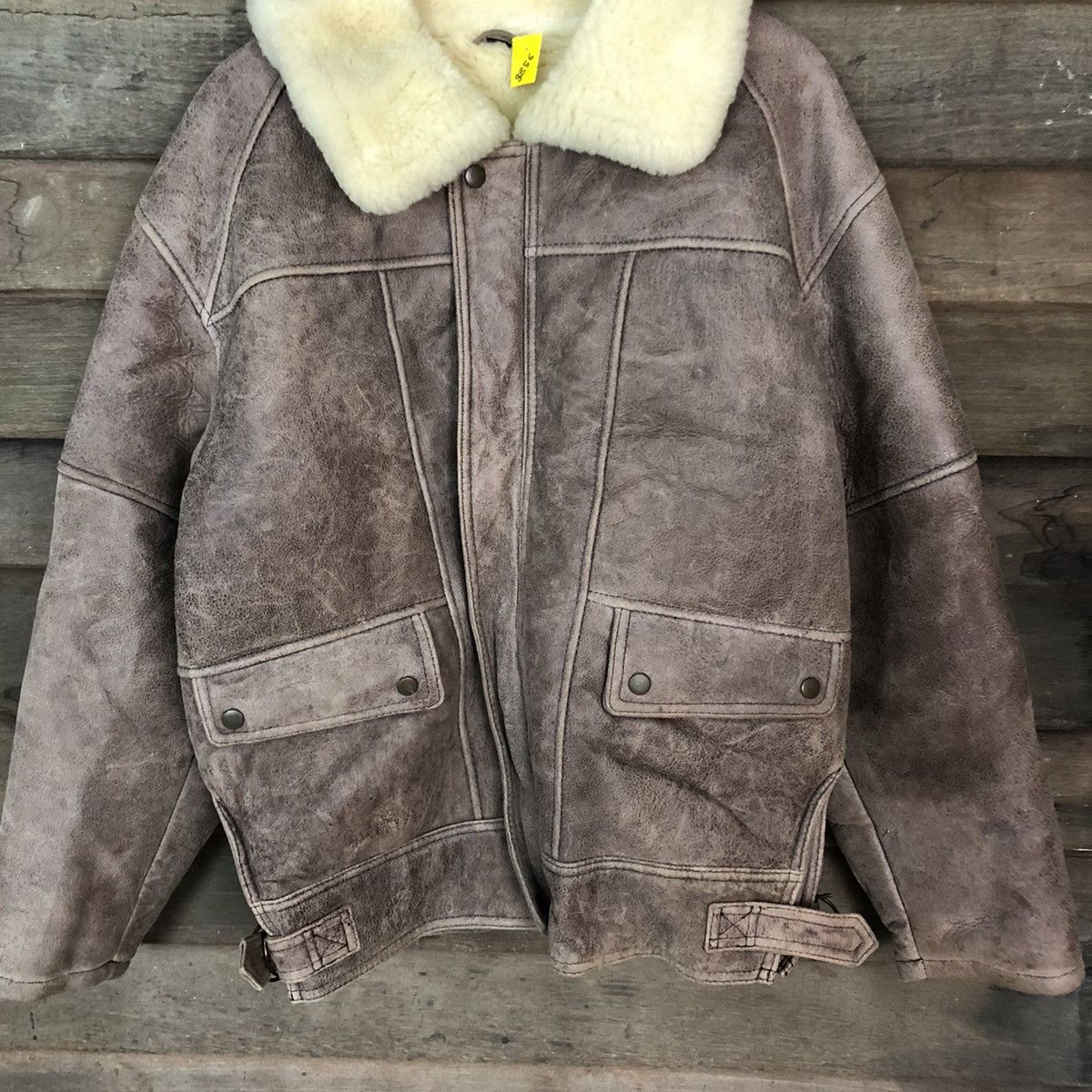 Vintage DL Japan vintage Brown Leather Jacket winter season #3856 Size US L / EU 52-54 / 3 - 8 Thumbnail