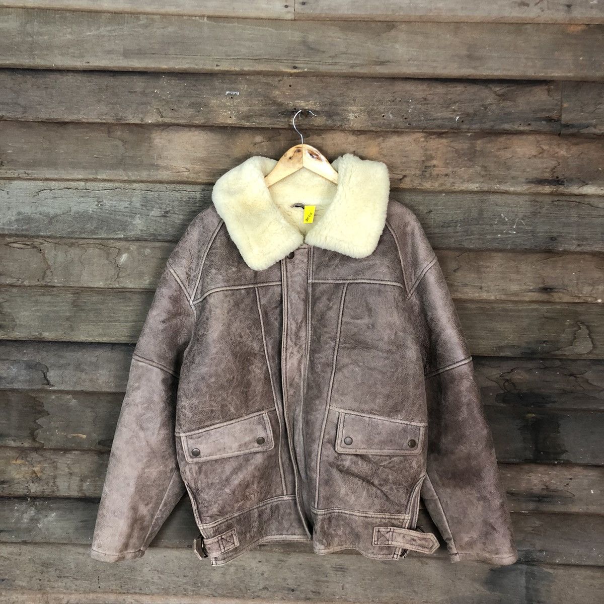 Vintage DL Japan vintage Brown Leather Jacket winter season #3856 Size US L / EU 52-54 / 3 - 3 Thumbnail