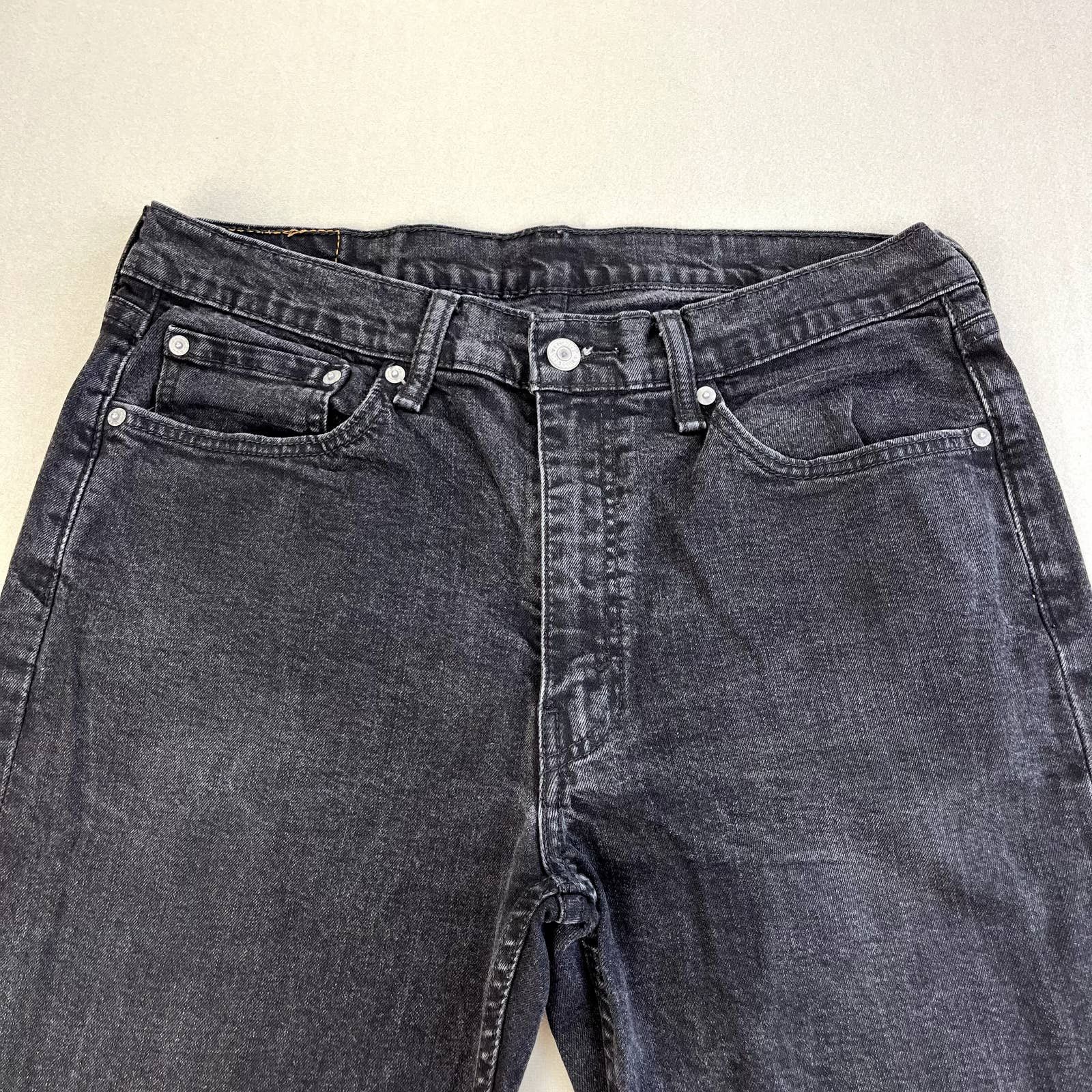 Levi's Levis 514 Jeans Mens 36x30 Black Denim Straight Leg Charcoal Size US 36 / EU 52 - 5 Thumbnail