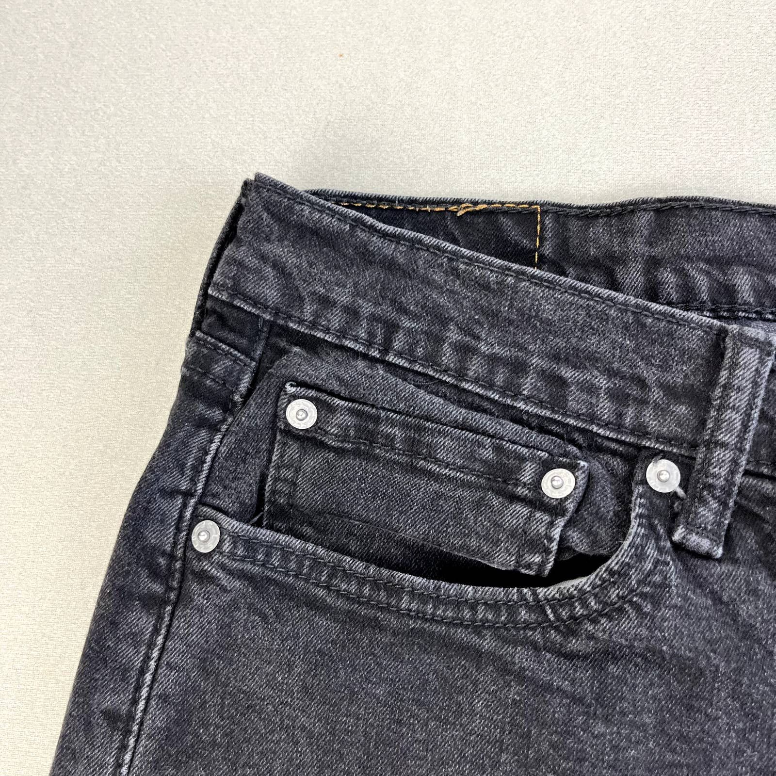 Levi's Levis 514 Jeans Mens 36x30 Black Denim Straight Leg Charcoal Size US 36 / EU 52 - 6 Thumbnail