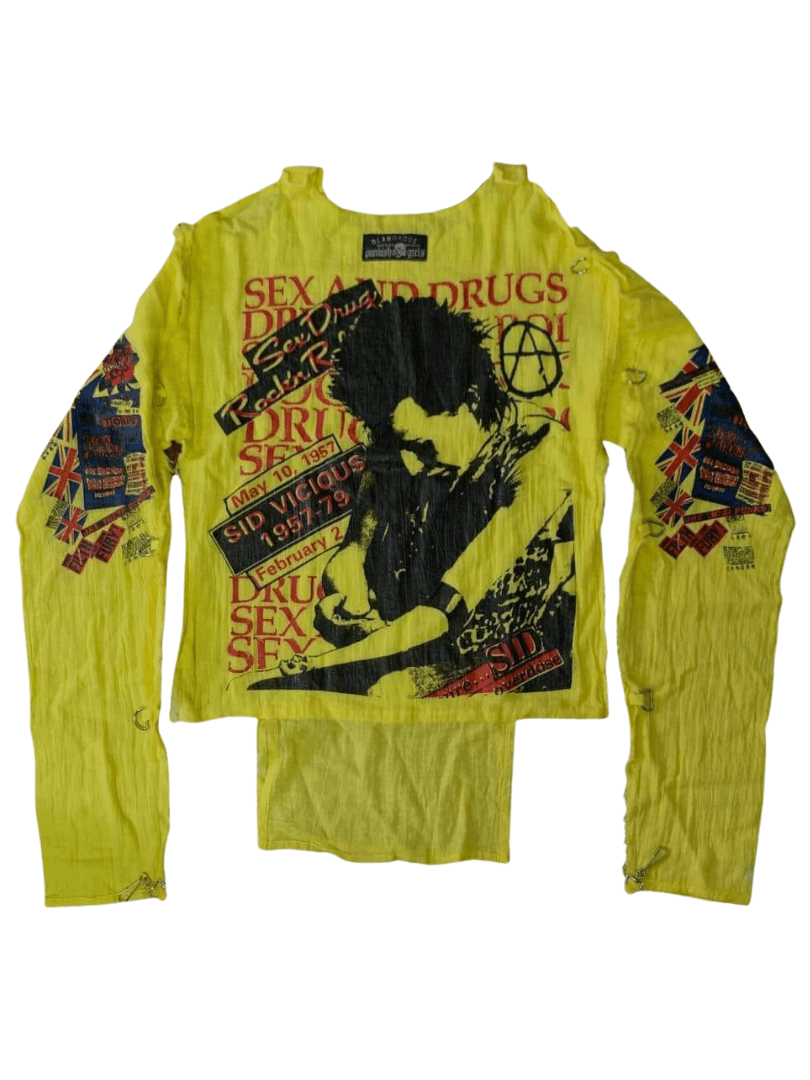 Image of Archival Clothing x Seditionaries Binding Offerultimate Muslin Shirt in Yellow, Men's (Size Small)