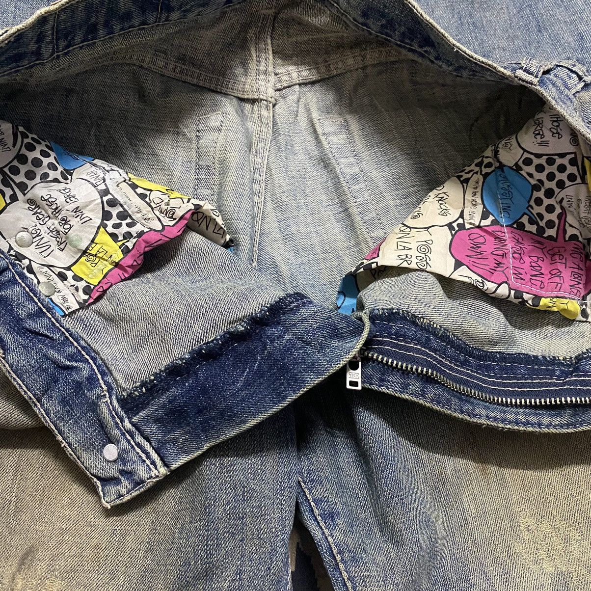 Stussy Vintage Stussy Thrashed Denim Jeans Pocket Logo Size US 32 / EU 48 - 16 Thumbnail