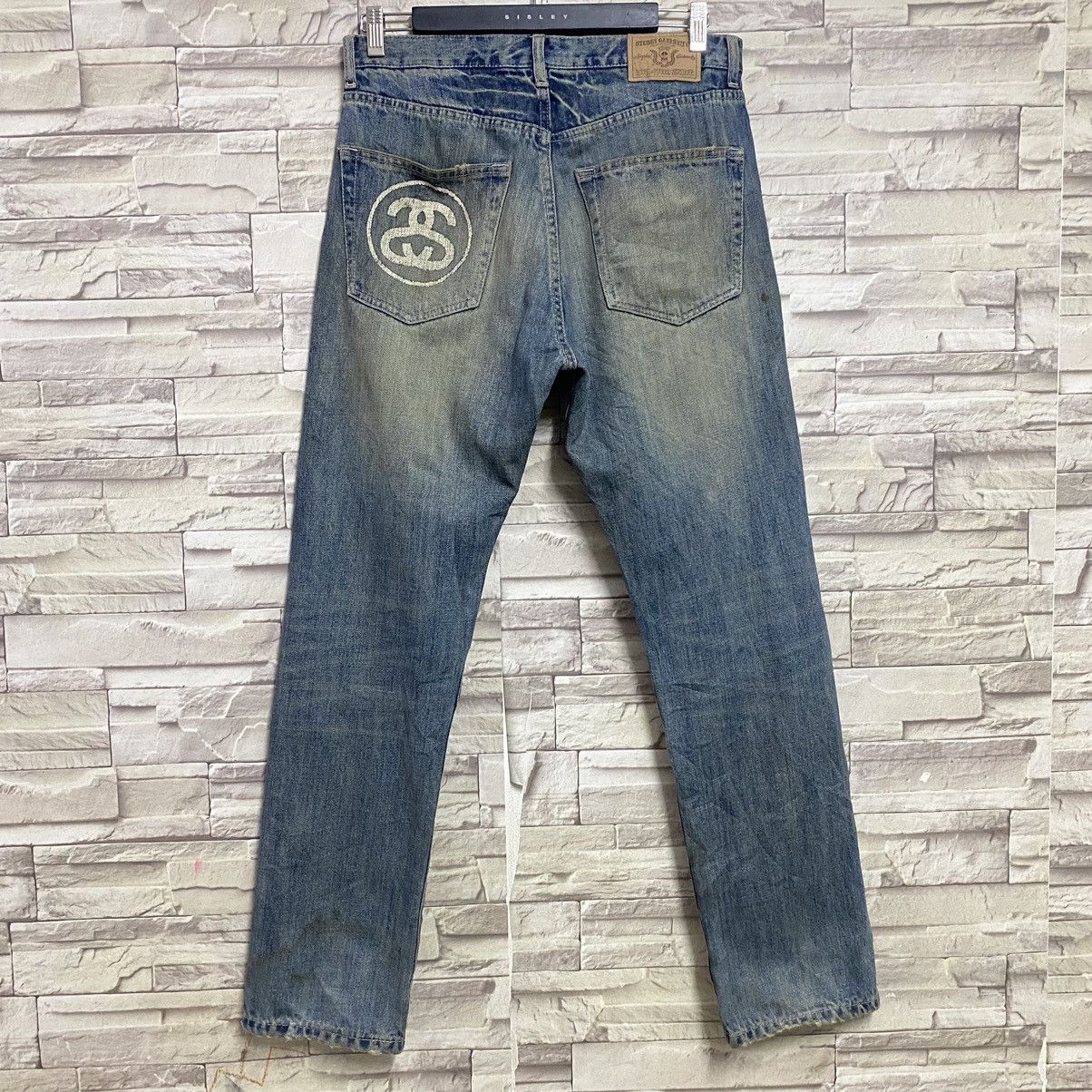 Stussy Vintage Stussy Thrashed Denim Jeans Pocket Logo Size US 32 / EU 48 - 11 Thumbnail