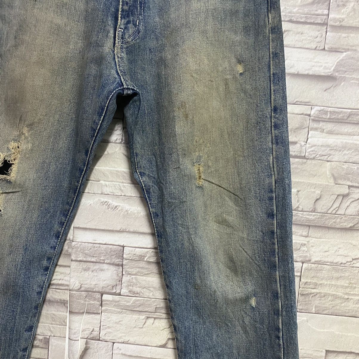 Stussy Vintage Stussy Thrashed Denim Jeans Pocket Logo Size US 32 / EU 48 - 7 Thumbnail