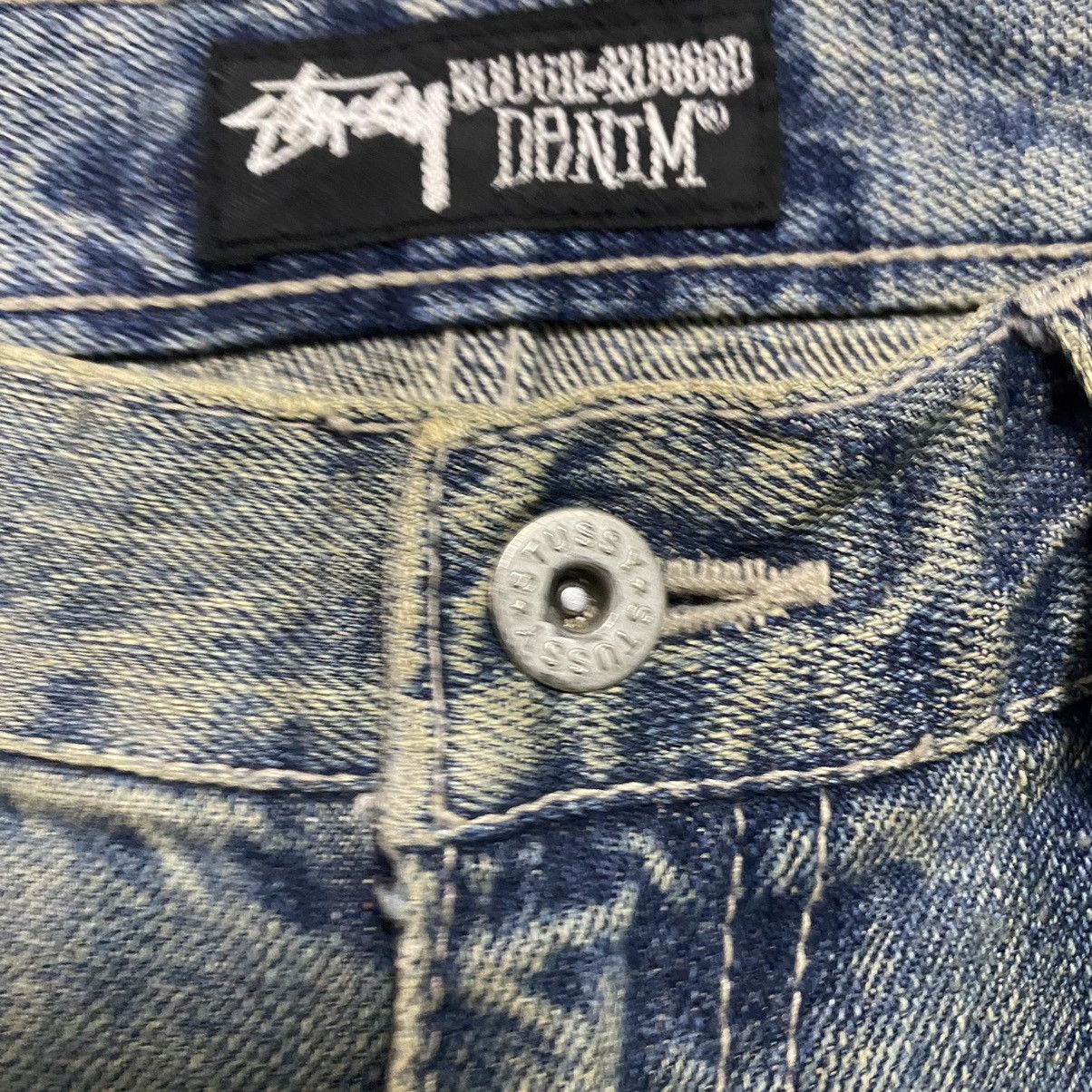 Stussy Vintage Stussy Thrashed Denim Jeans Pocket Logo Size US 32 / EU 48 - 10 Thumbnail