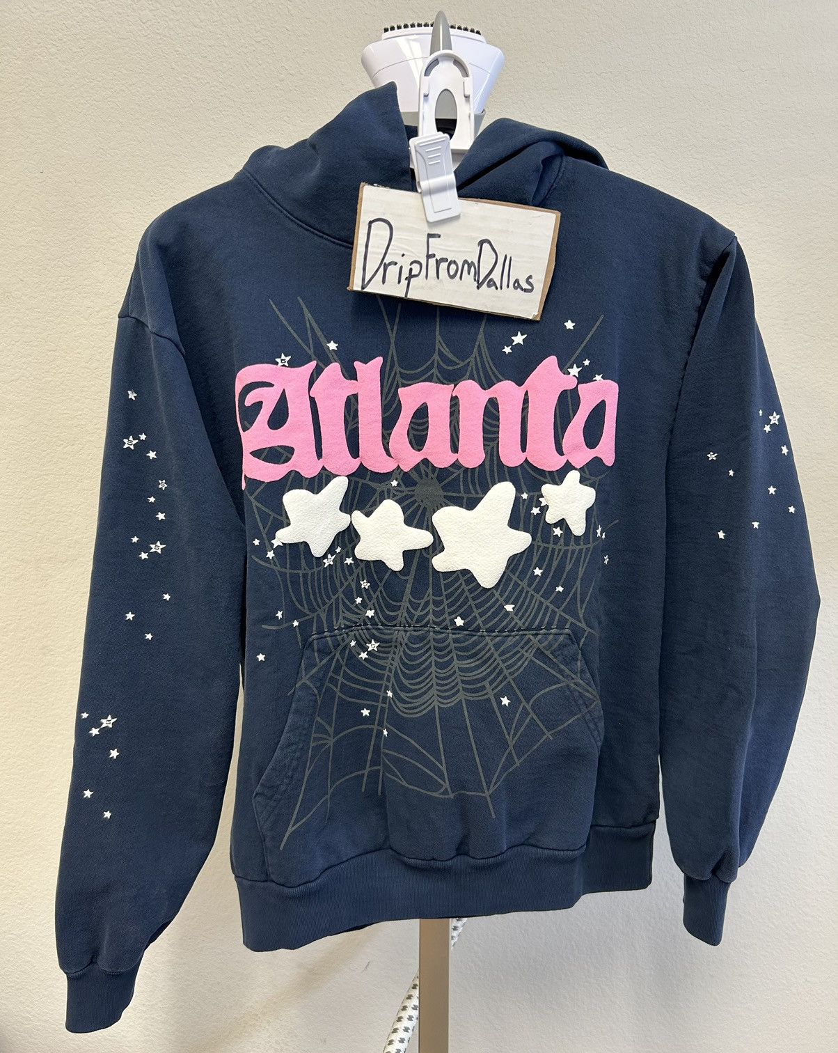Pre-owned Spider Worldwide Atlanta Hoodie Navy (large) | ModeSens