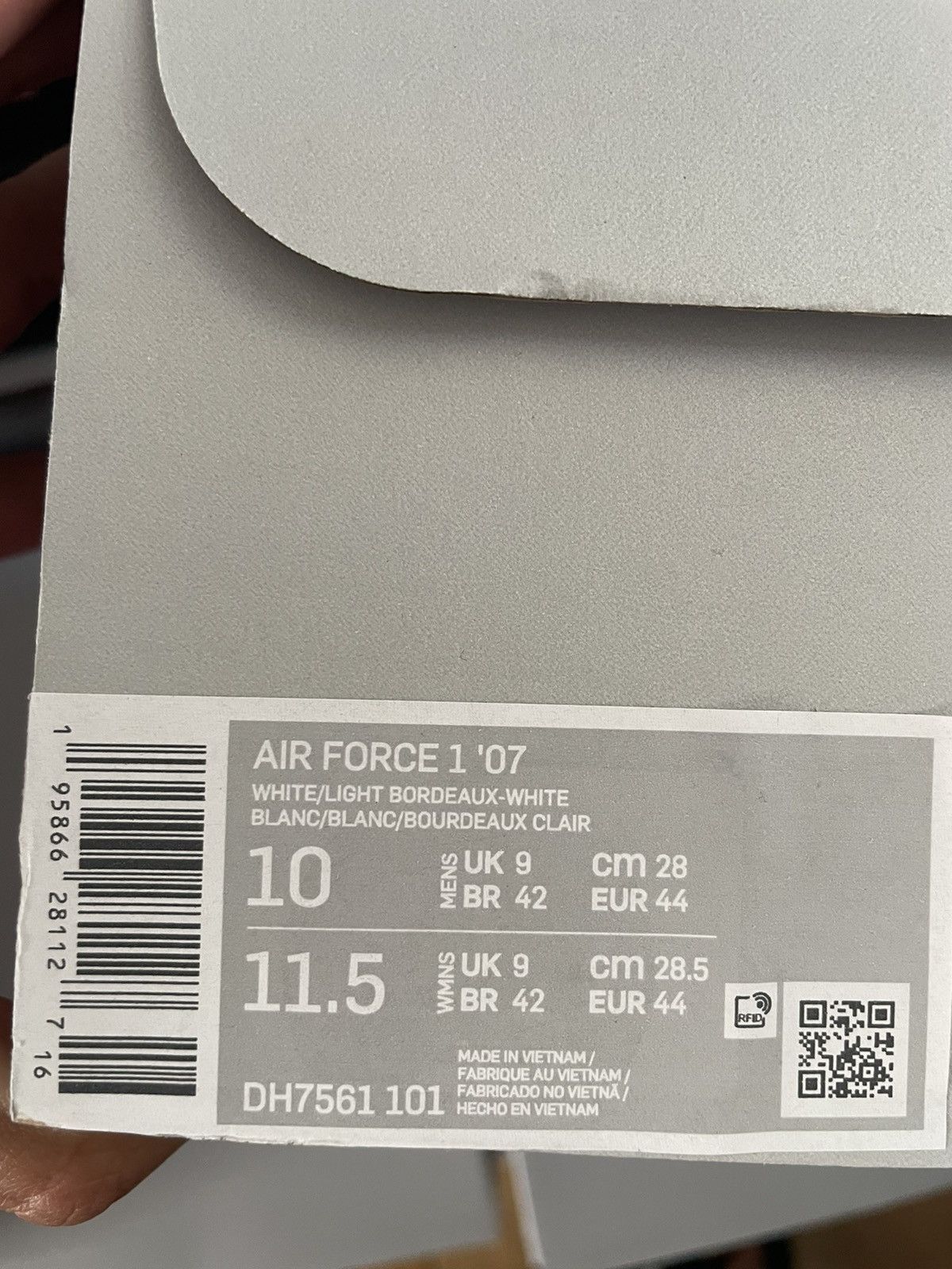 Nike Nike Air Force 1 ‘07 Light Bordeaux 2022 Size US 10 / EU 43 - 11 Thumbnail