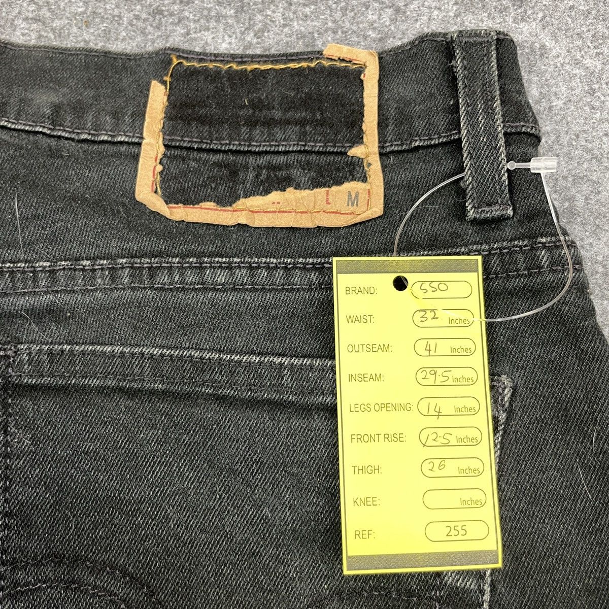 Levi's × Vintage Vintage Levi's 550 Super Black faded Jeans -wc 255 Size US 32 / EU 48 - 13 Thumbnail