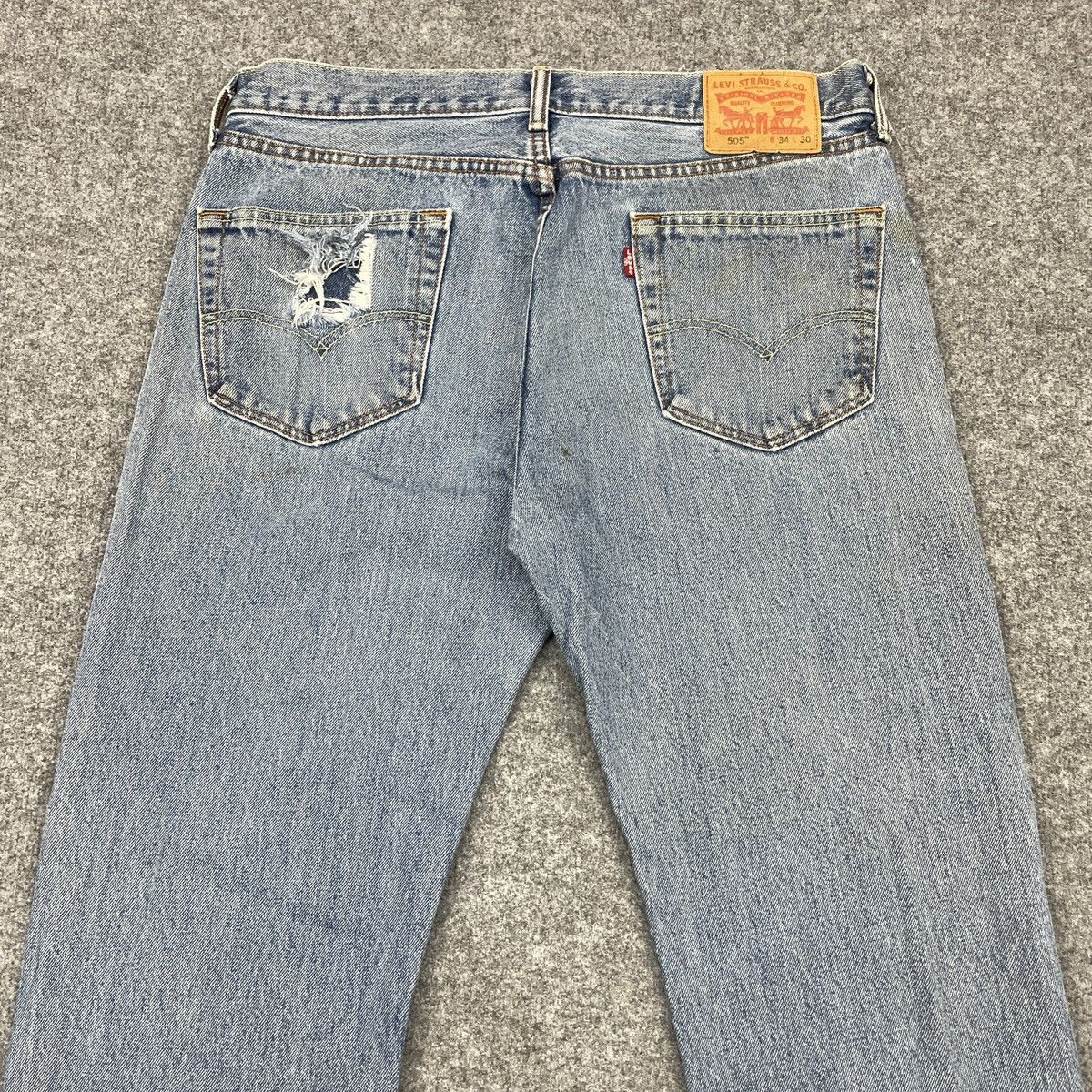 Levi's × Vintage Vintage Levi's 505 Distressed Faded Jeans -wc 256 Size US 35 - 3 Thumbnail