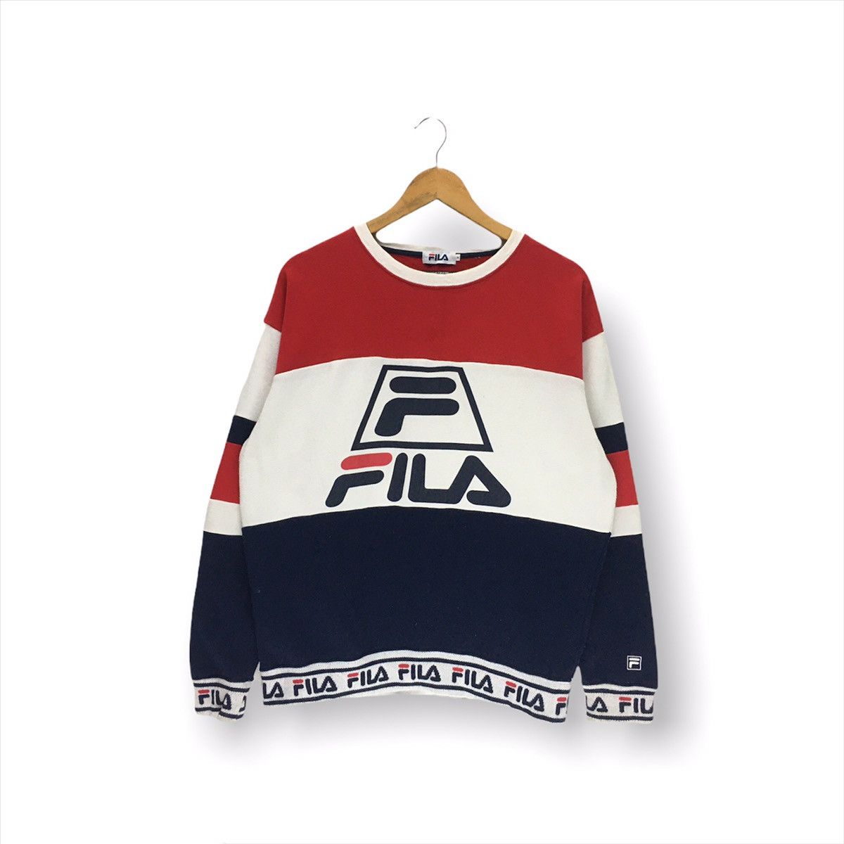 Fila × Vintage Vintage Fila Multicolour Big Logo Sweatshirt Size US M / EU 48-50 / 2 - 1 Thumbnail