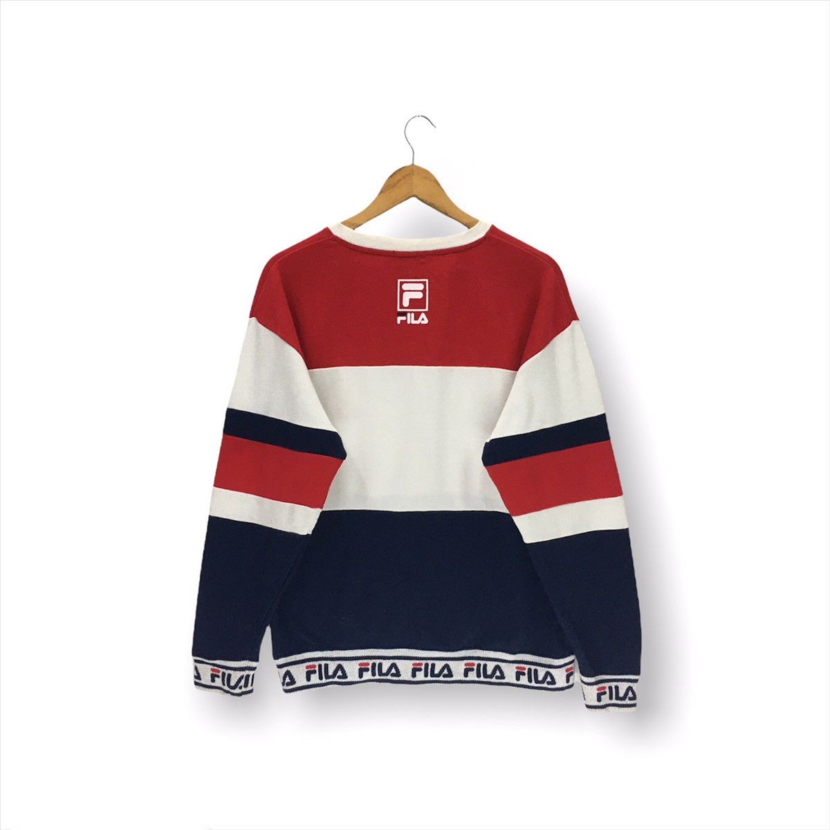 Fila × Vintage Vintage Fila Multicolour Big Logo Sweatshirt Size US M / EU 48-50 / 2 - 2 Thumbnail