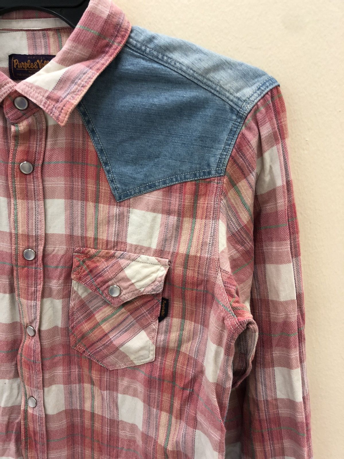 Japanese Brand × Vintage Purple & Yellow western shirt button ups Great patern Size US M / EU 48-50 / 2 - 2 Thumbnail