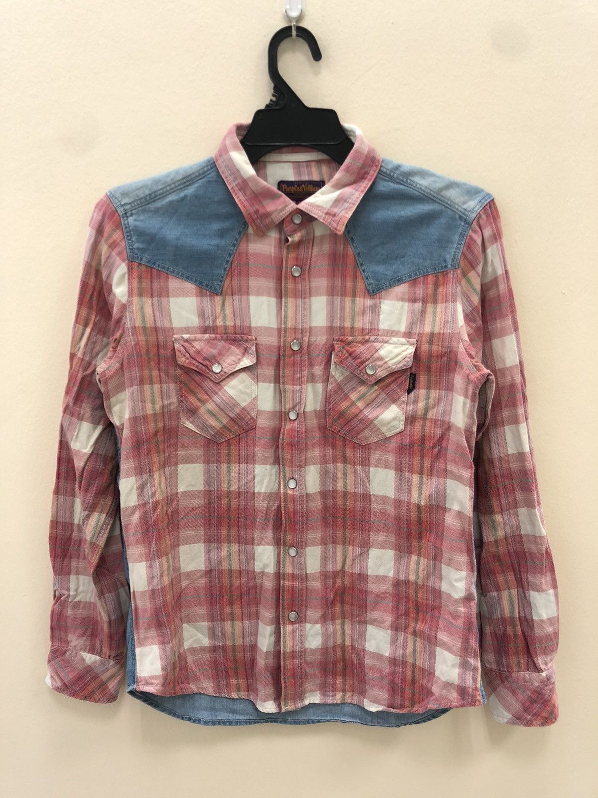 Japanese Brand × Vintage Purple & Yellow western shirt button ups Great patern Size US M / EU 48-50 / 2 - 1 Thumbnail