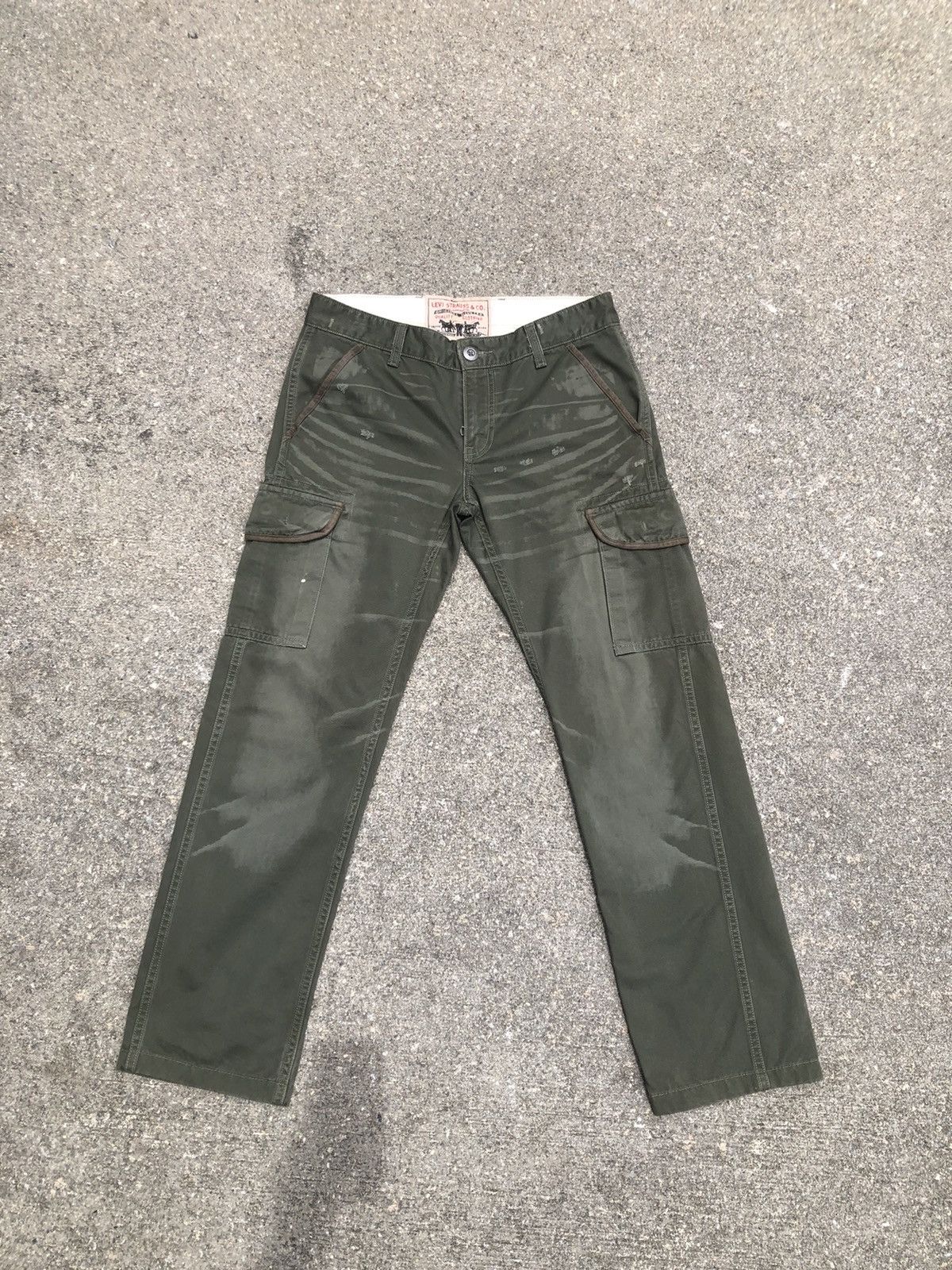 Levi's Levi's Distressed Military Style Cargo Trouser Pant Size US 30 / EU 46 - 1 Thumbnail