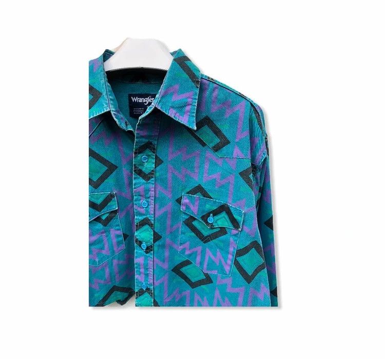 Cowboy Equipment Vintage Wrangler Navajo Desingn Trucker Jacket Size US S / EU 44-46 / 1 - 2 Thumbnail
