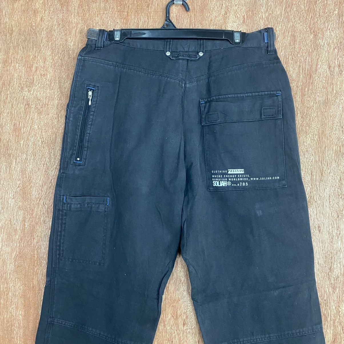 Japanese Brand DL Soljah Black Multipocket Cargo Pants #1964 Size US 32 / EU 48 - 11 Thumbnail