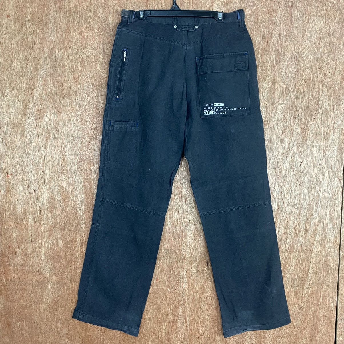 Japanese Brand DL Soljah Black Multipocket Cargo Pants #1964 Size US 32 / EU 48 - 10 Thumbnail