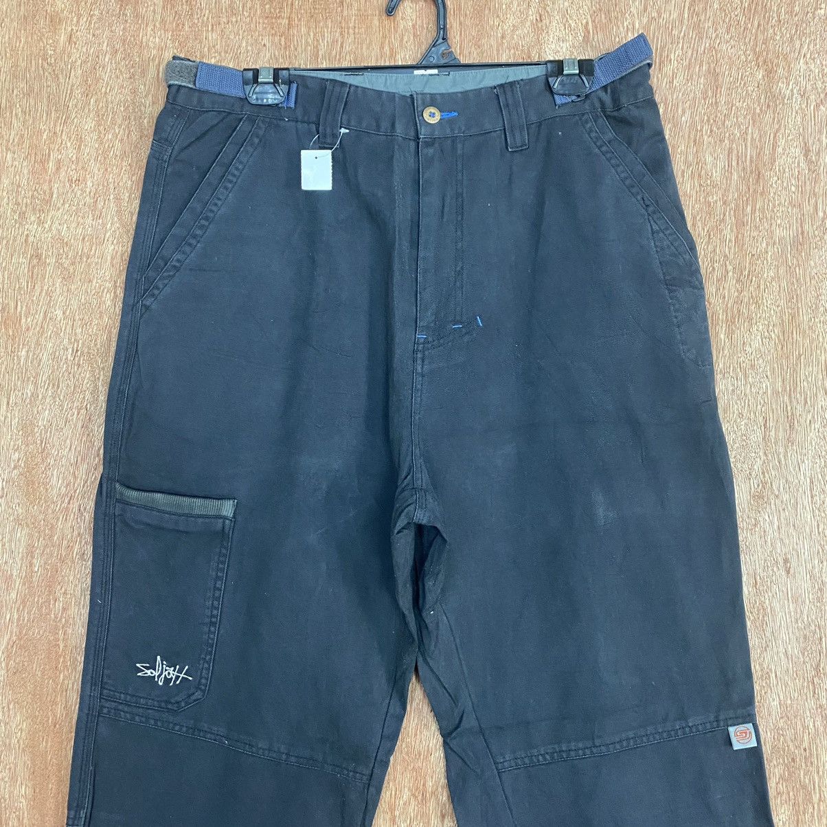 Japanese Brand DL Soljah Black Multipocket Cargo Pants #1964 Size US 32 / EU 48 - 2 Thumbnail