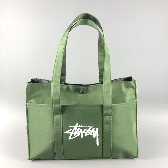 Stussy AUTHENTIC 🇯🇵 Stussy Magazine Military Colour Tote Bag | Grailed