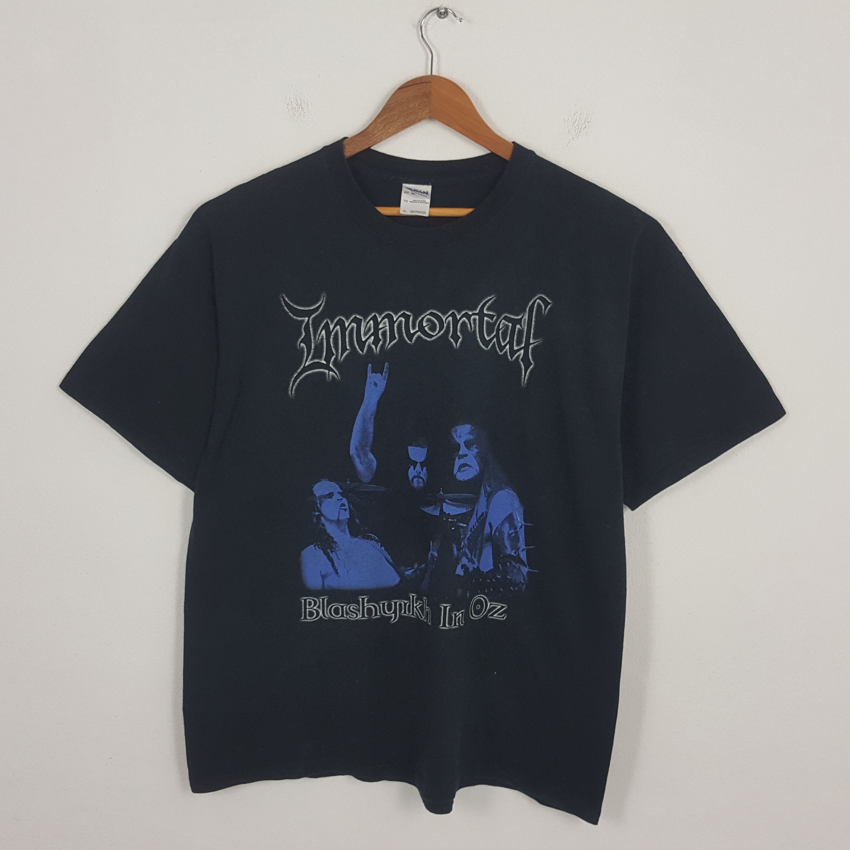 Band Tees × Vintage Vintage IMMORTAL Norwegian Black Black Metal Band Tshirt Size US XL / EU 56 / 4 - 1 Thumbnail