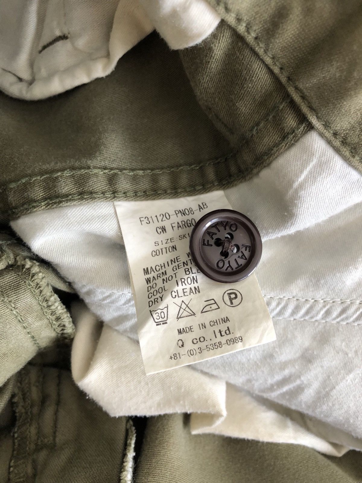 Fat Tokyo Fat Tokyo Olive Green Cargo Trouser Pant Size US 32 / EU 48 - 11 Thumbnail